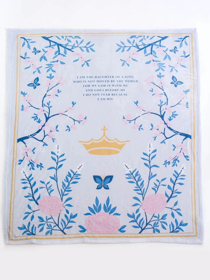 Daughter of the King Fleece Throw Blanket - Image 2
