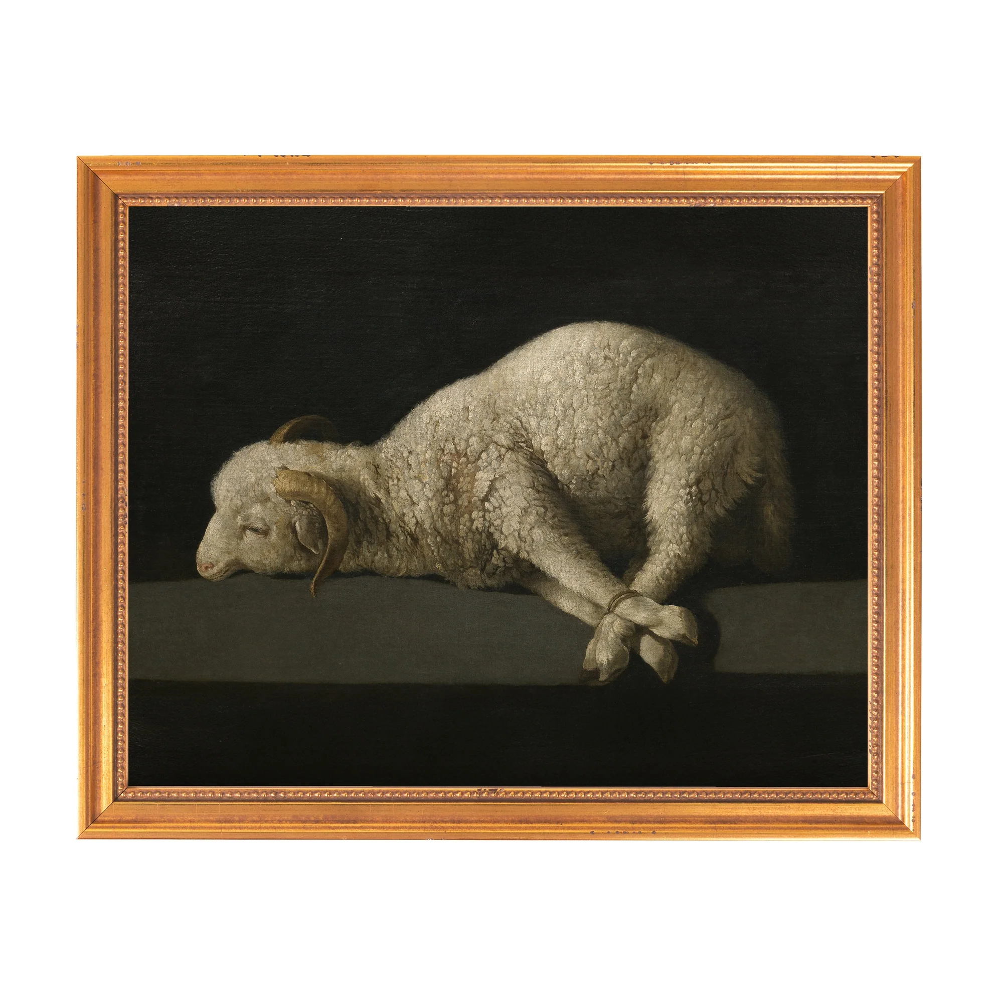 de Zurbaran's Agnus Dei Framed Canvas - Sacred Classics Collection - Image 5