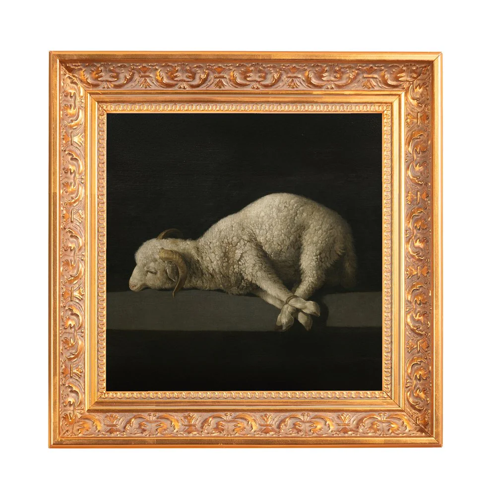 de Zurbaran's Agnus Dei Framed Canvas - Sacred Mini Collection - Image 3