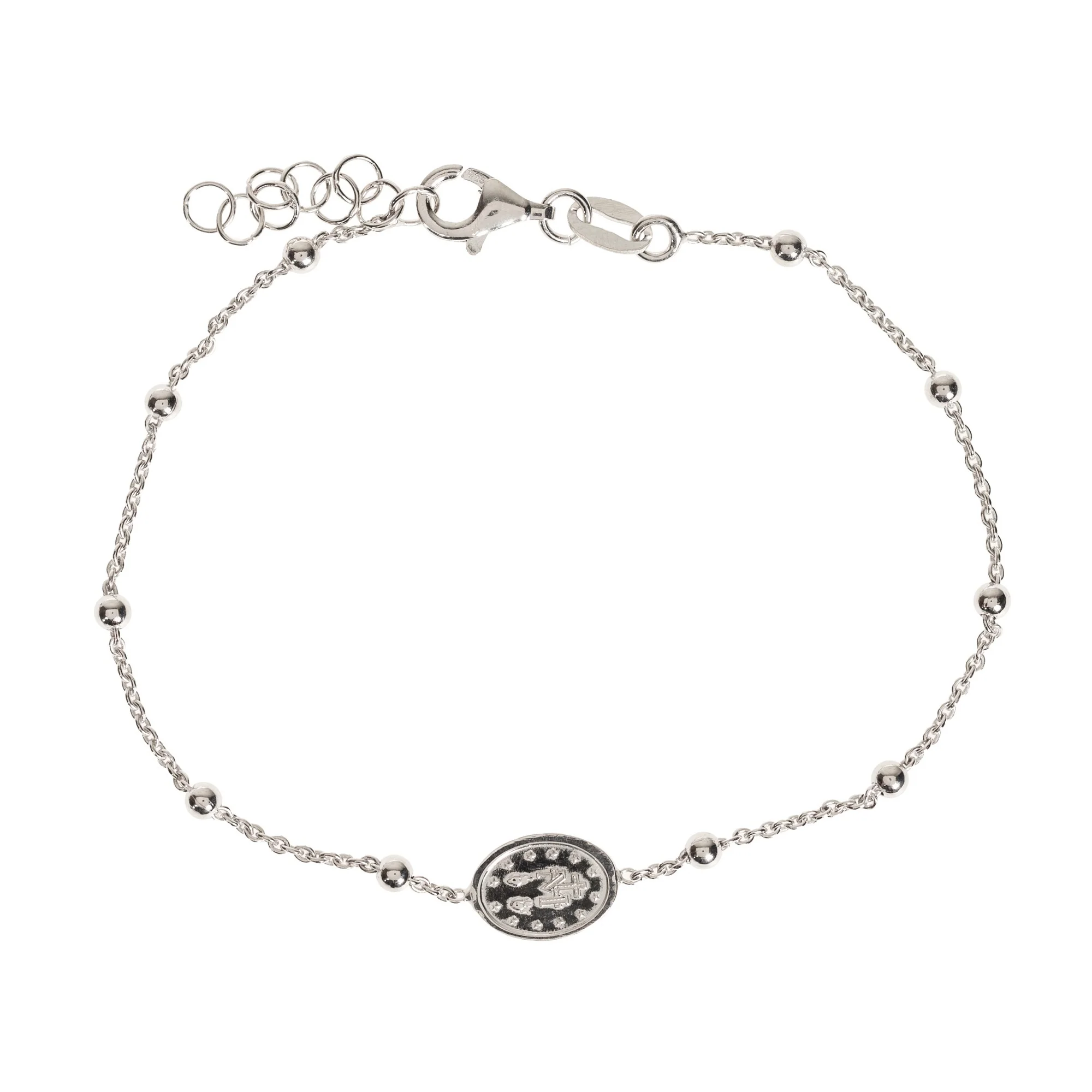 Delicate Sterling Silver Rosary Bracelet - Image 3