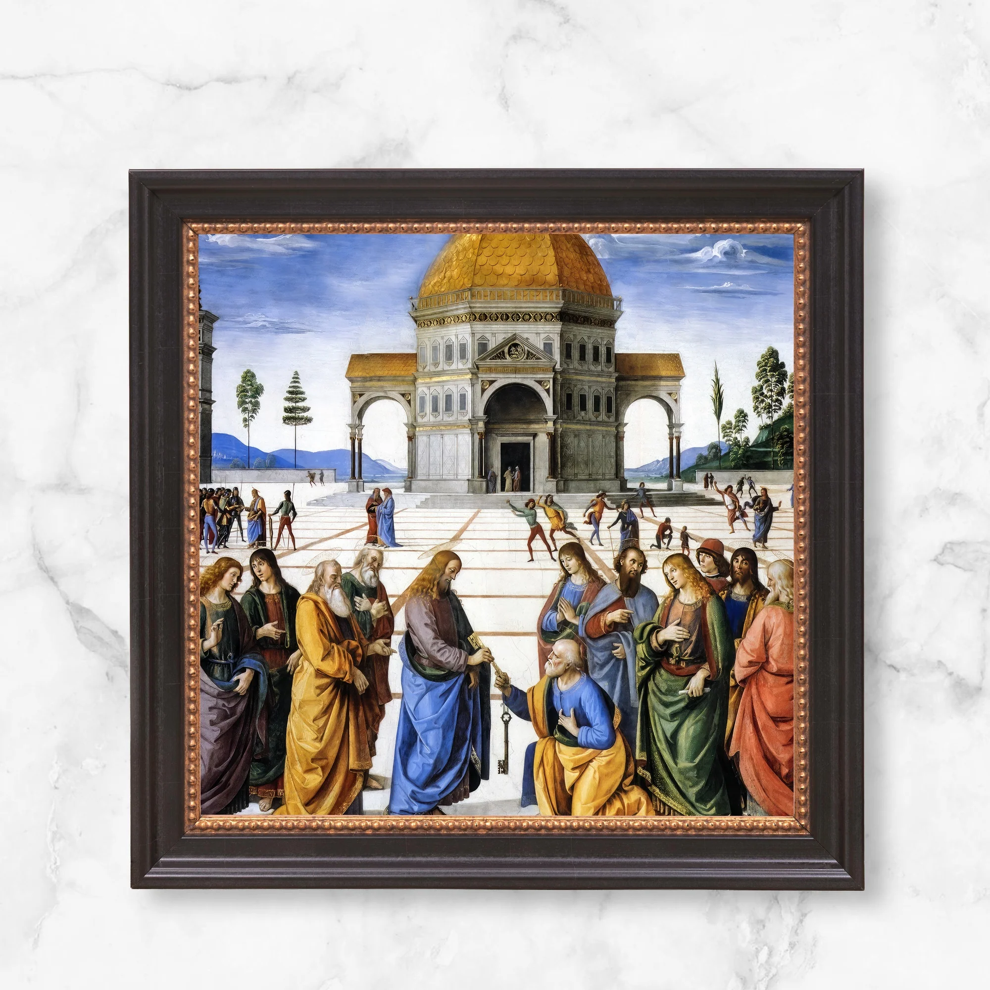 Delivery of the Keys Framed Canvas - Sacred Mini Collection - Image 10