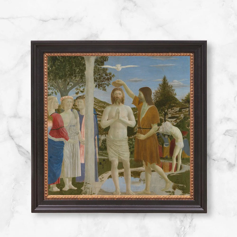 della Francesca's Baptism of Christ Framed Canvas - Sacred Mini Collection - Image 6