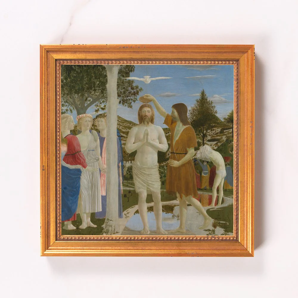 della Francesca's Baptism of Christ Framed Canvas - Sacred Mini Collection - Image 9