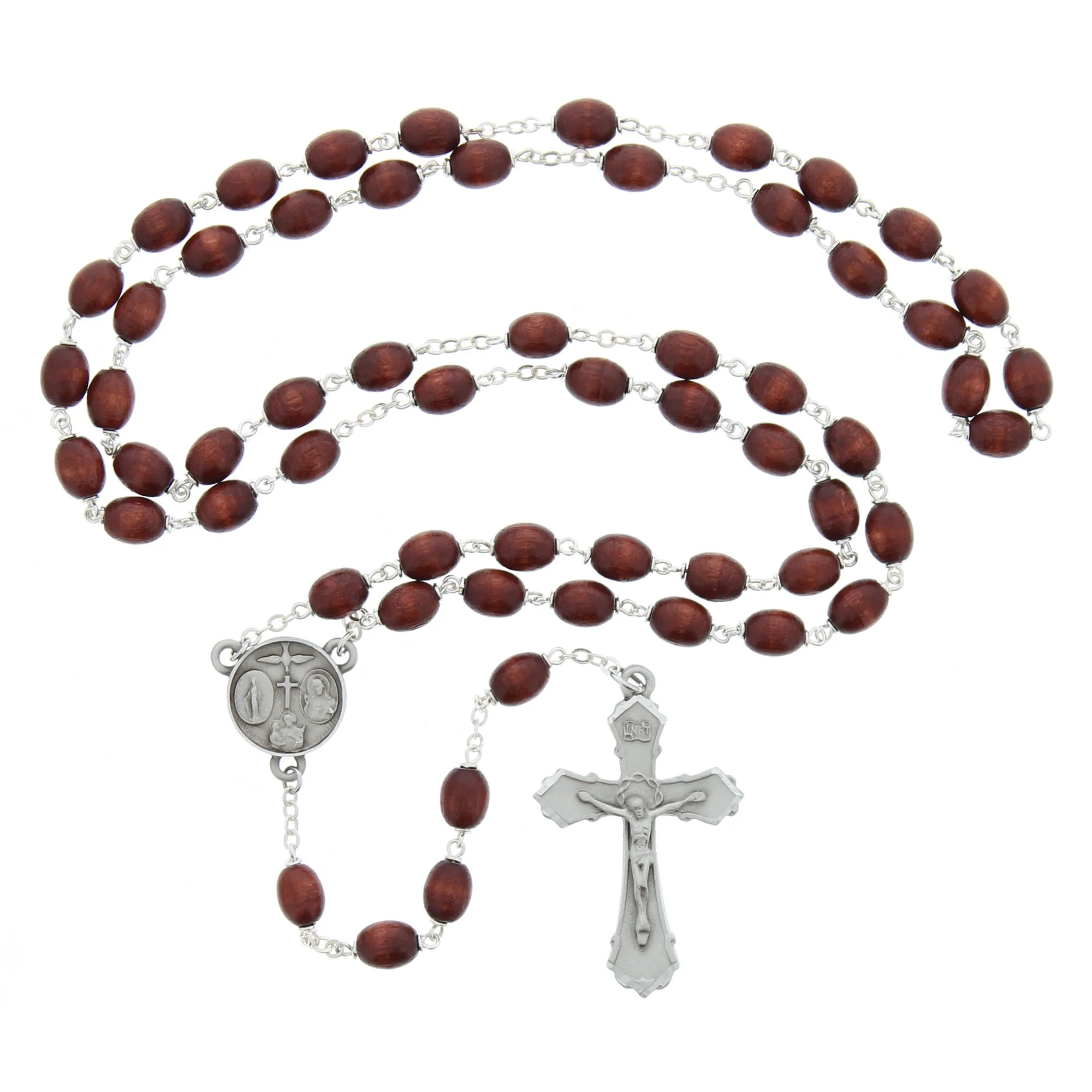 Deluxe Brown Wood Rosary - Image 2