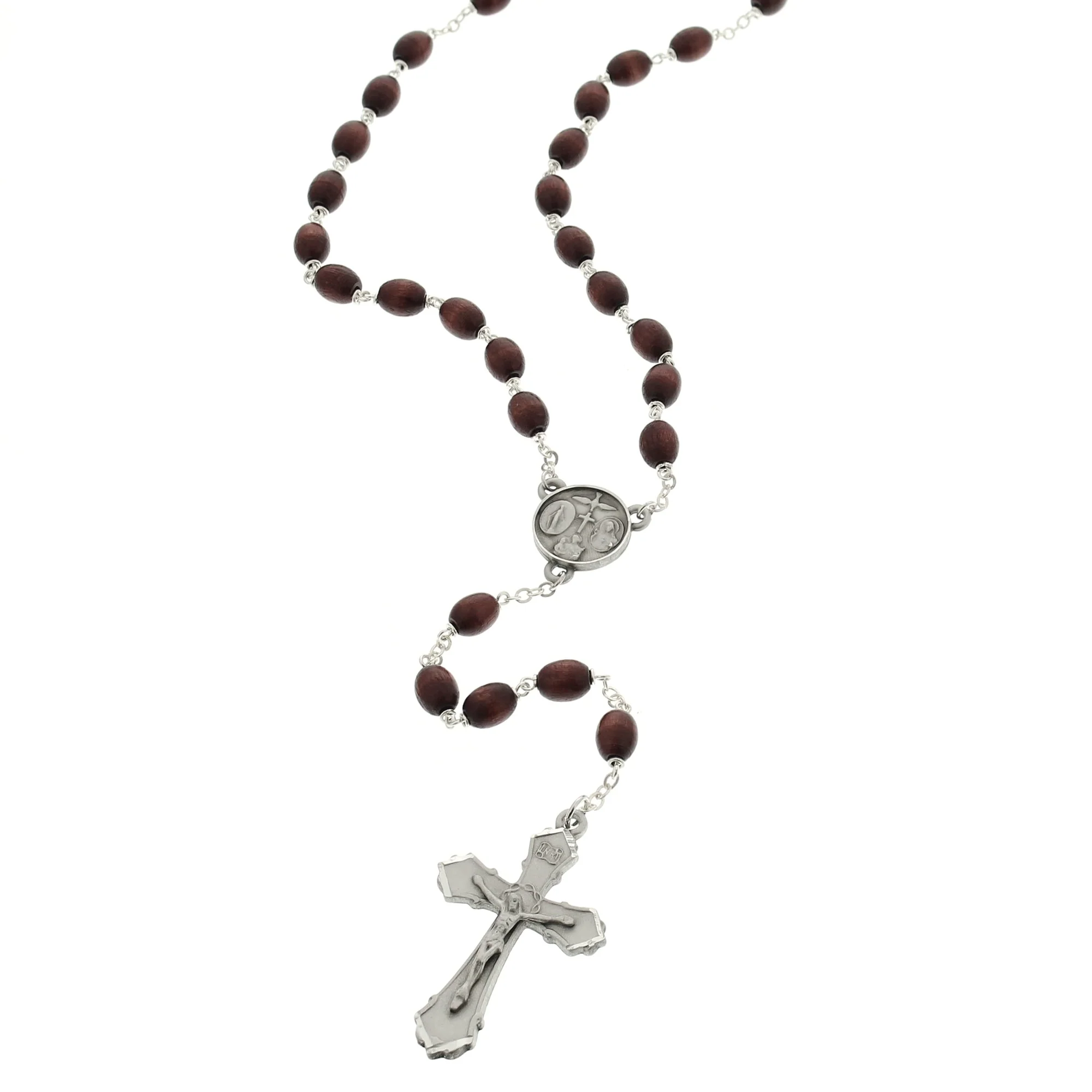 Deluxe Brown Wood Rosary - Image 3