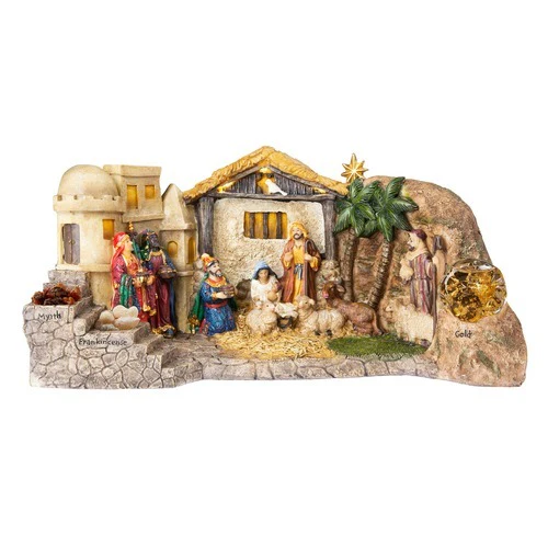 Deluxe Lighted Panorama Nativity Scene - Image 4