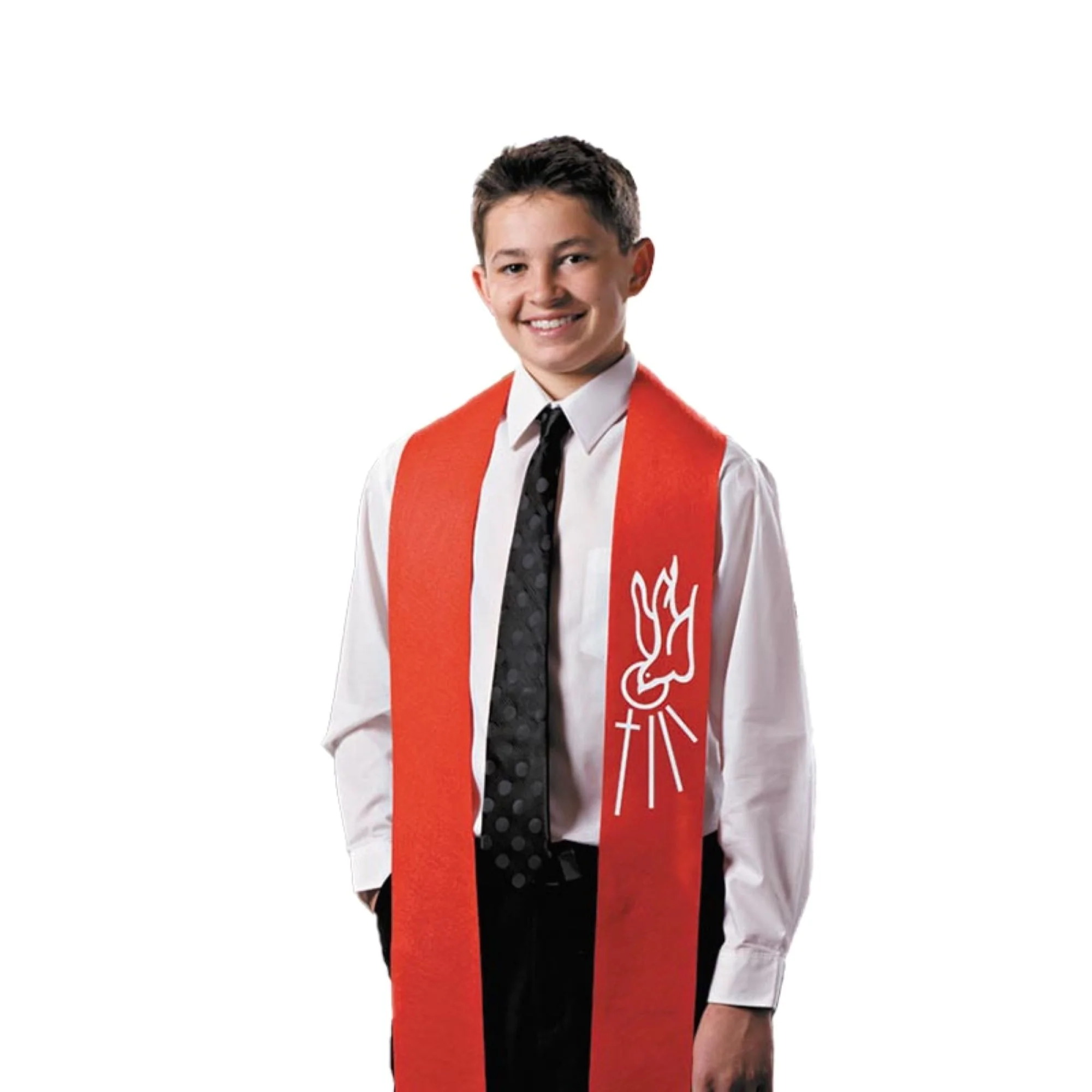 Descending Dove Confirmation Stole - Red