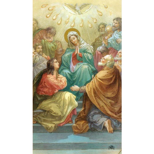 Laminated Descent of the Holy Spirit Personalized Prayer Card