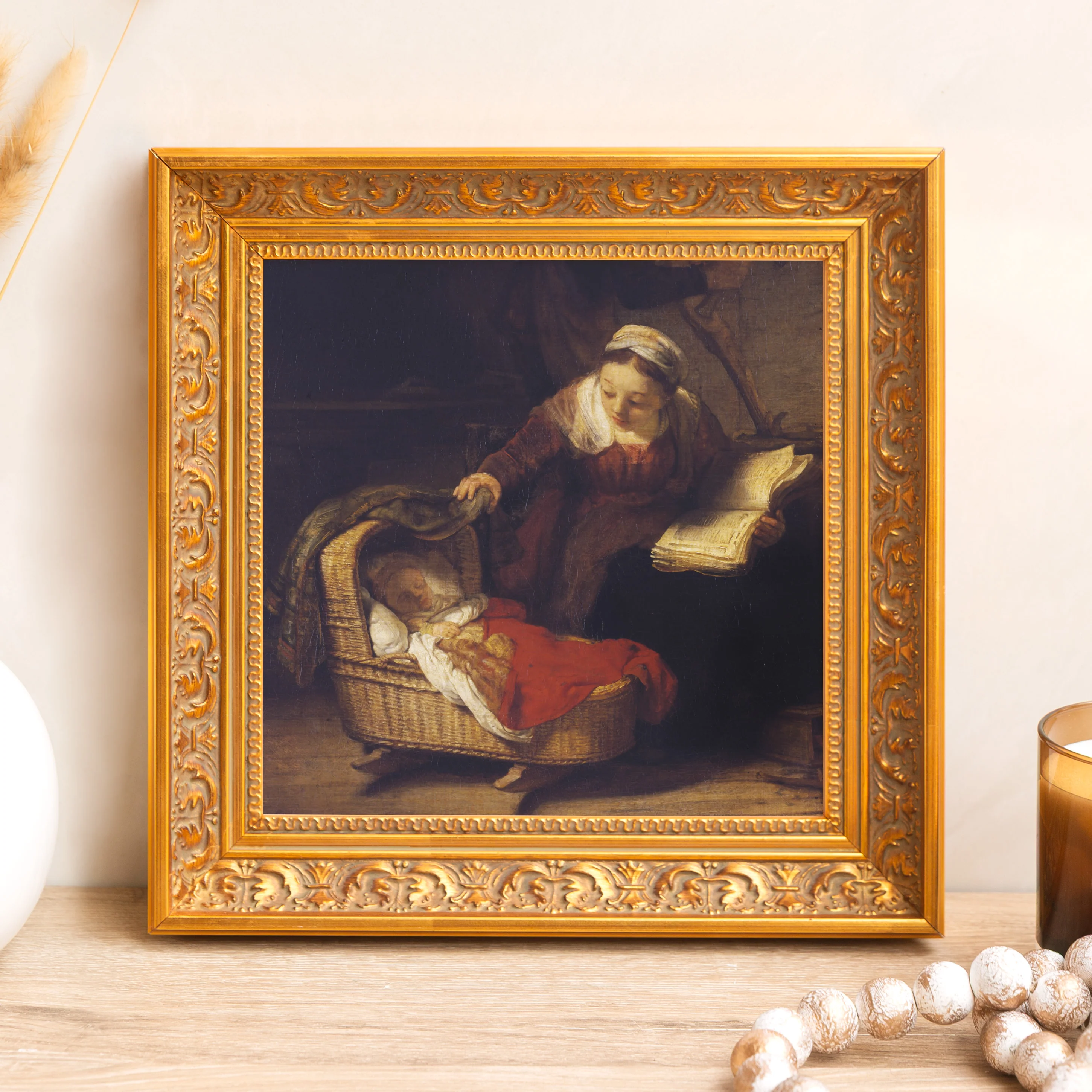 Detail from the Holy Family Framed Canvas - Sacred Mini Collection