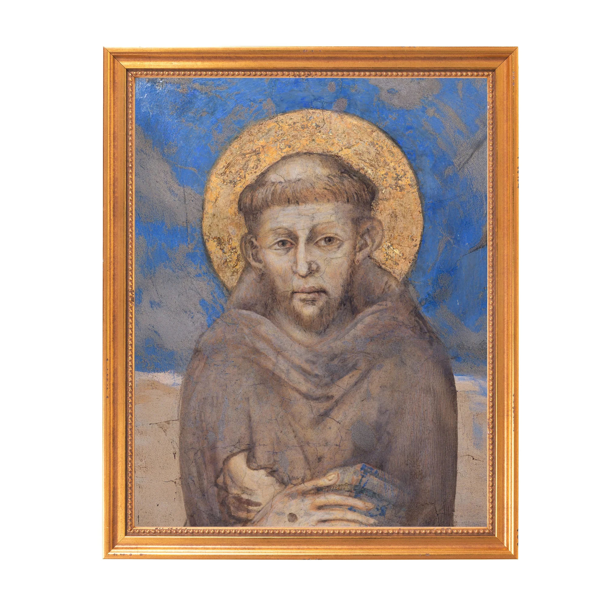 Detail of Cimabue's St. Francis Framed Canvas - Sacred Classics Collection - Image 6