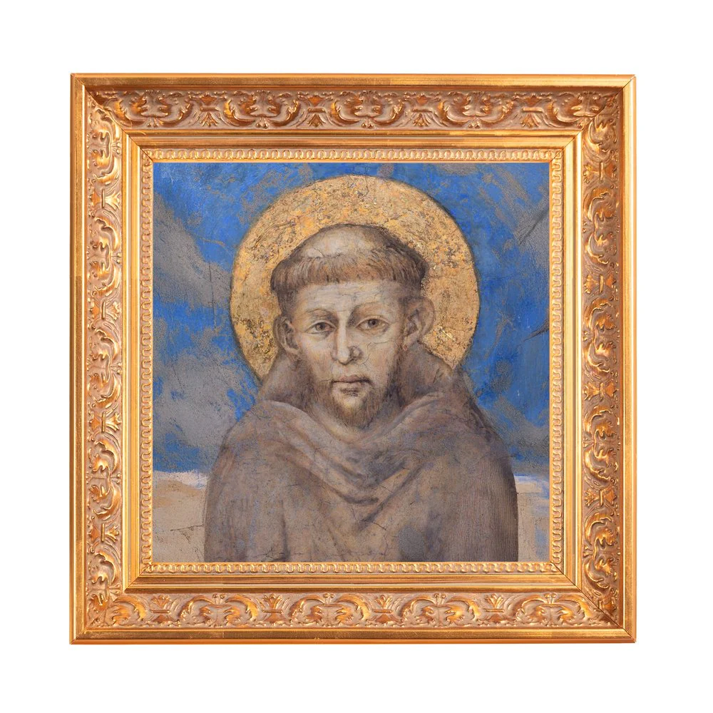 Detail of Cimabue's St. Francis Framed Canvas - Sacred Mini Collection - Image 3