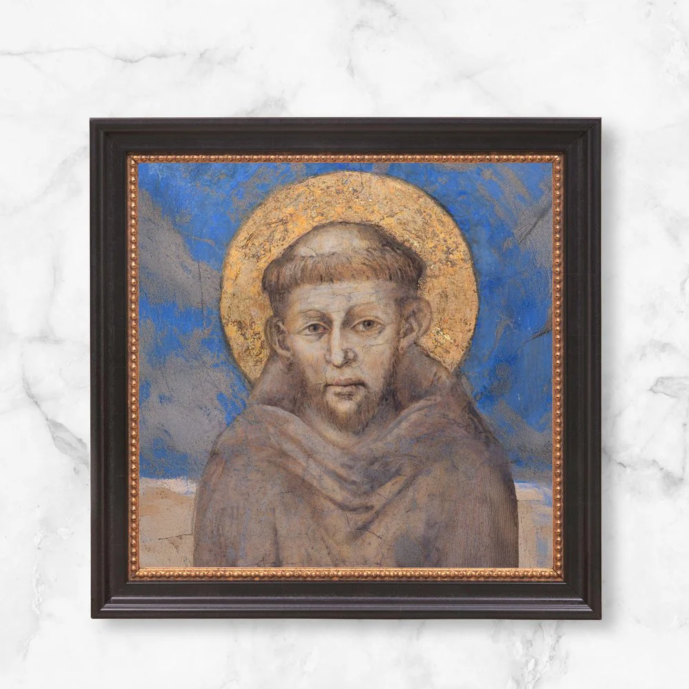 Detail of Cimabue's St. Francis Framed Canvas - Sacred Mini Collection - Image 6