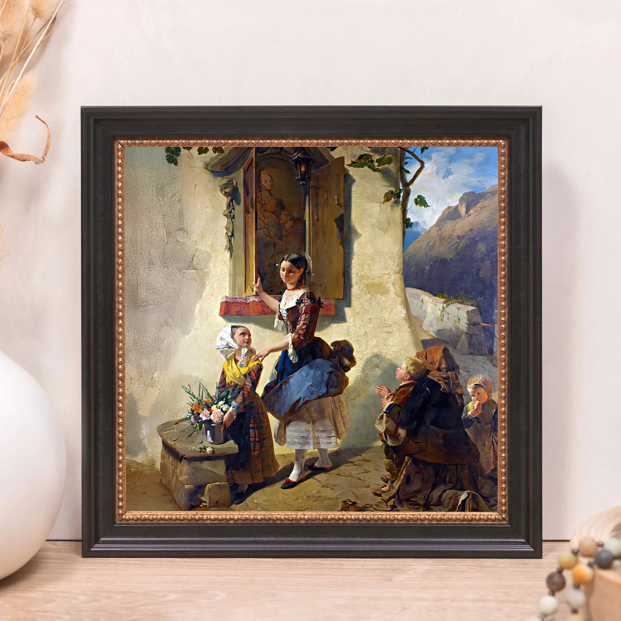 Devotion to an Image of the Virgin Mary Framed Canvas - Sacred Mini Collection - Image 11