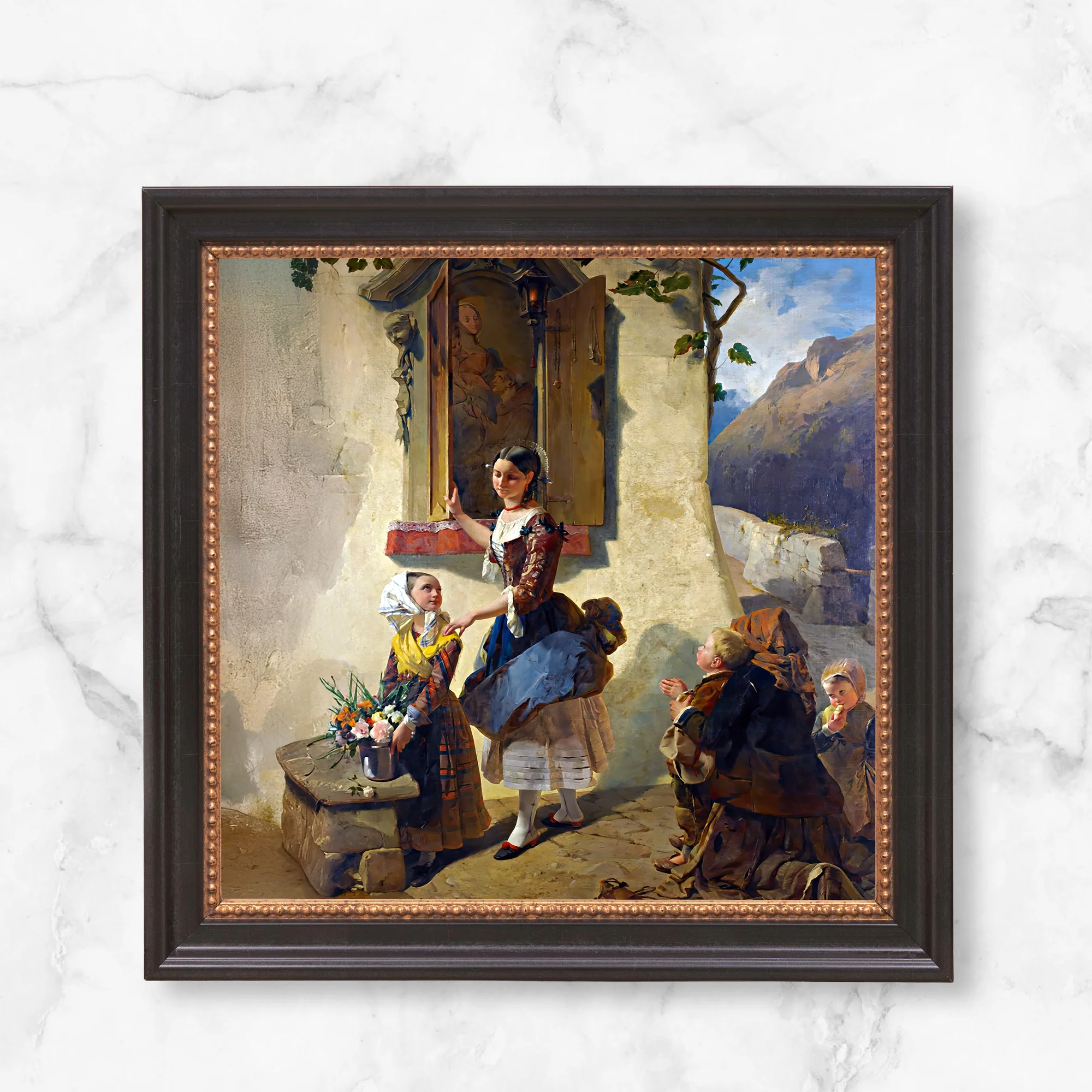 Devotion to an Image of the Virgin Mary Framed Canvas - Sacred Mini Collection - Image 12
