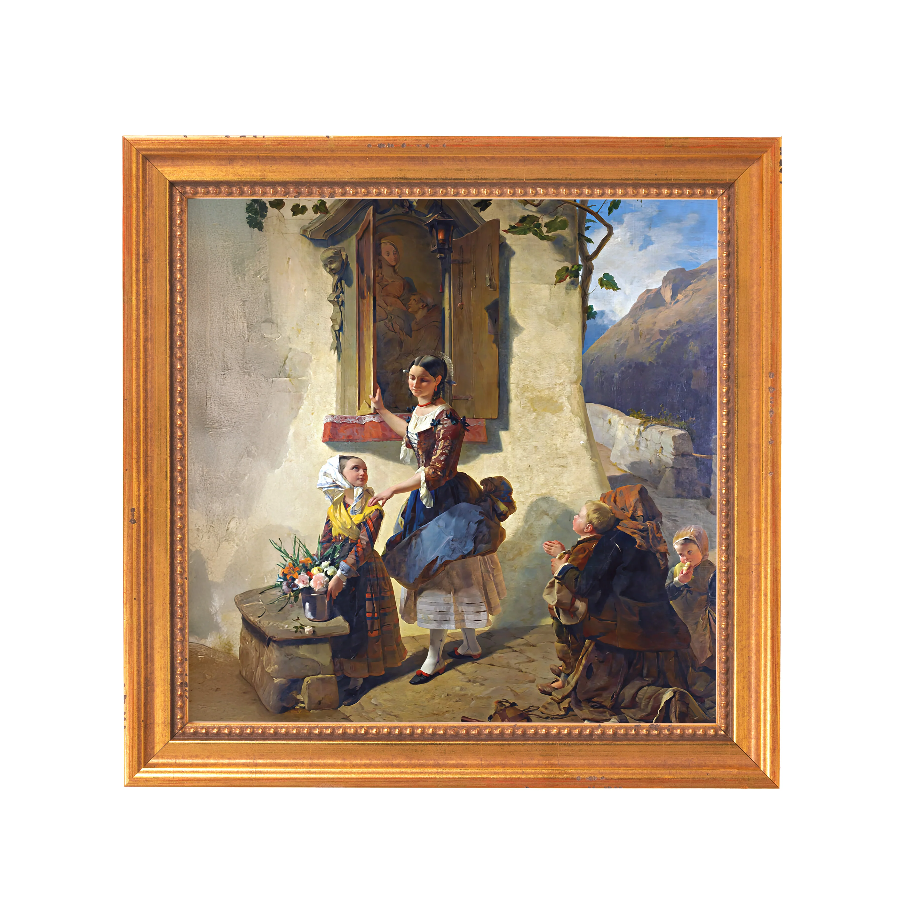 Devotion to an Image of the Virgin Mary Framed Canvas - Sacred Mini Collection - Image 7