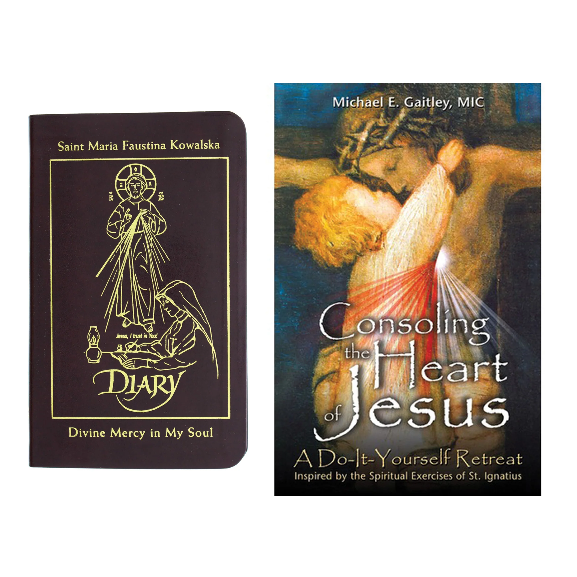 Diary of Saint Maria Faustina Kowalska - Divine Mercy in My Soul (Leather Cover) & Consoling the Heart of Jesus - A Do-It-Yourself Retreat (2 Book Set) - Image 2