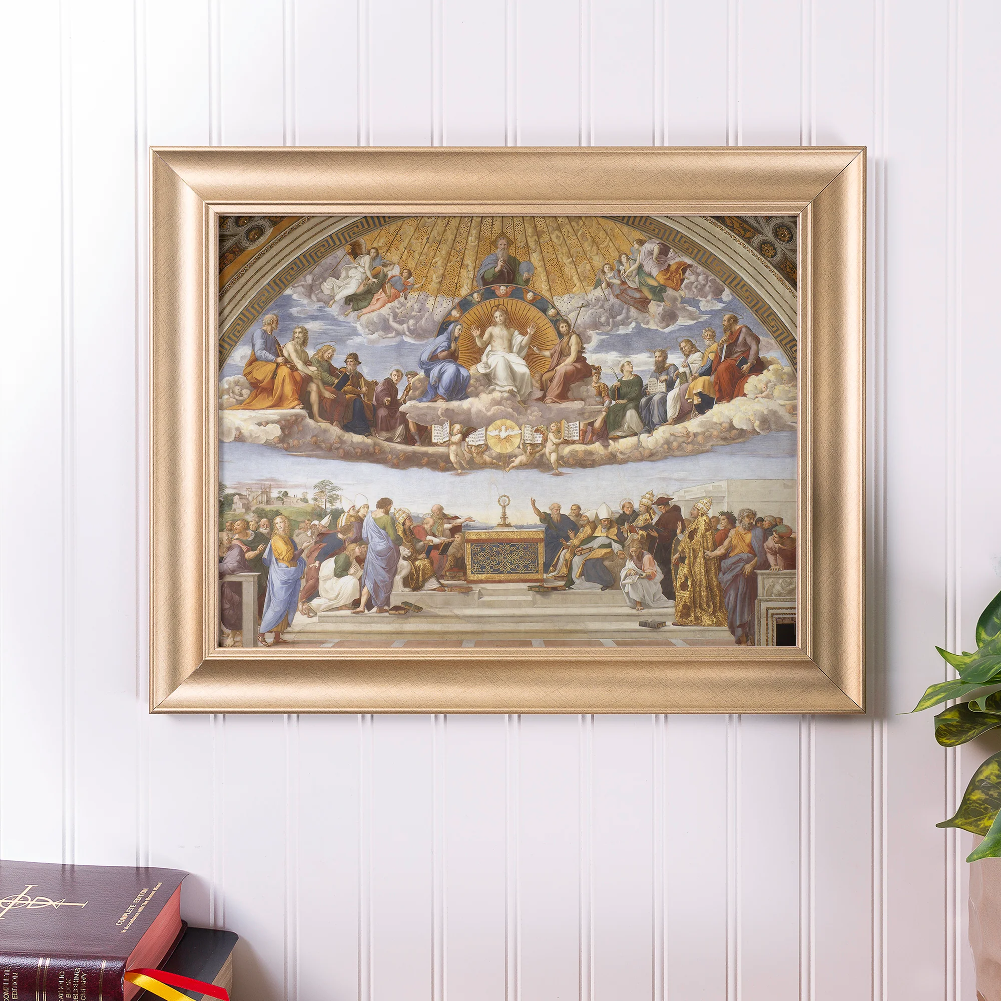 Disputation of the Holy Sacrament Antique Gold Framed Print - Multiple Sizes - Image 3