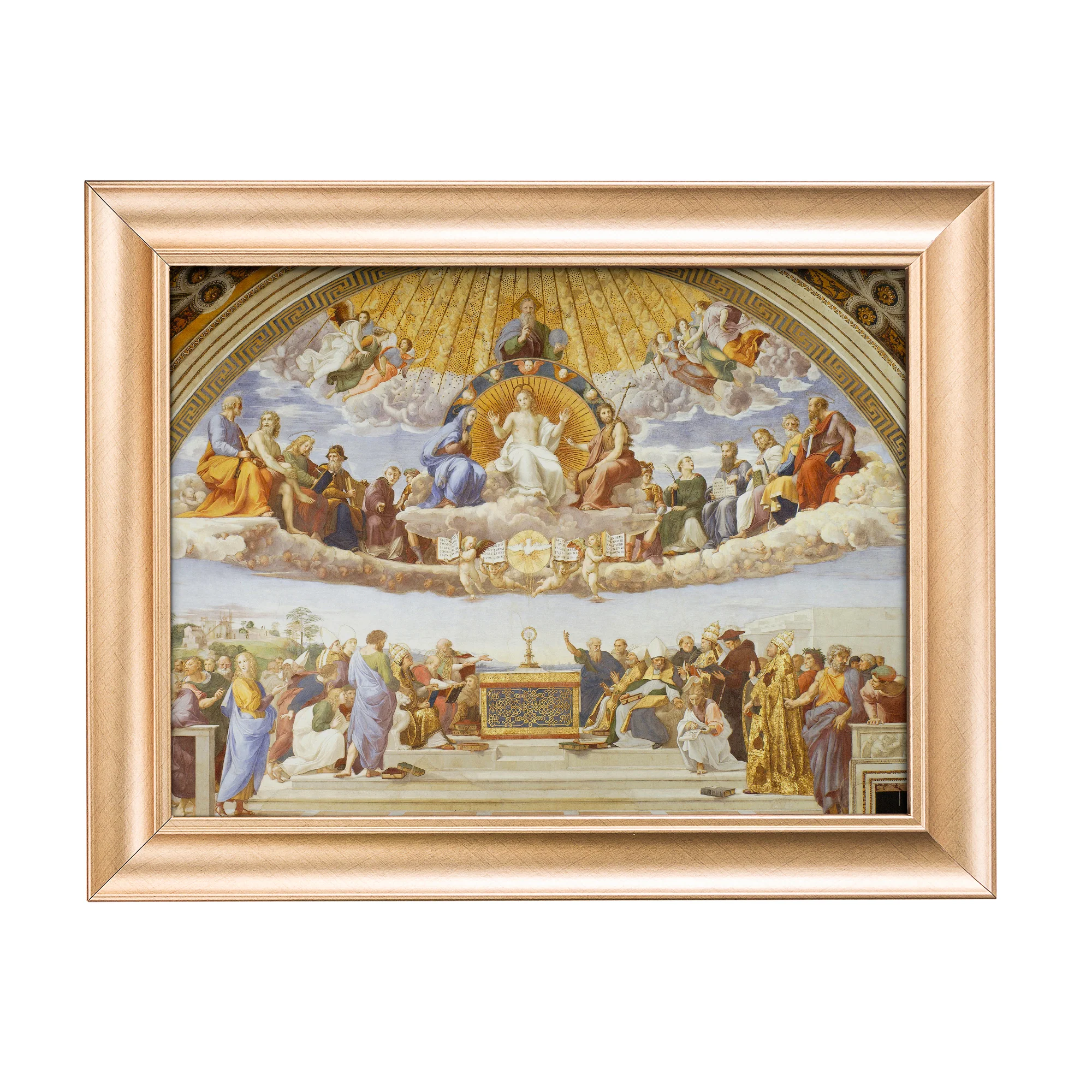 Disputation of the Holy Sacrament Antique Gold Framed Print - Multiple Sizes - Image 4