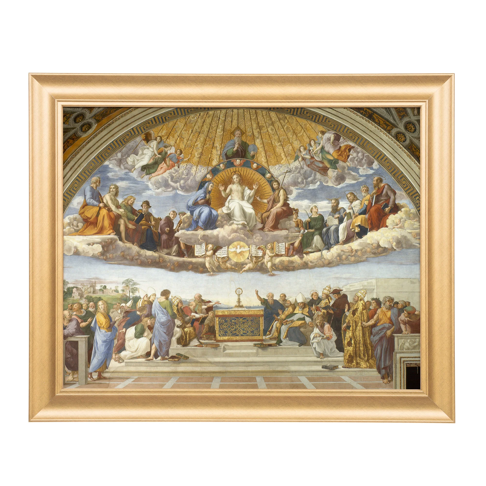 Disputation of the Holy Sacrament Antique Gold Framed Print - Multiple Sizes - Image 6