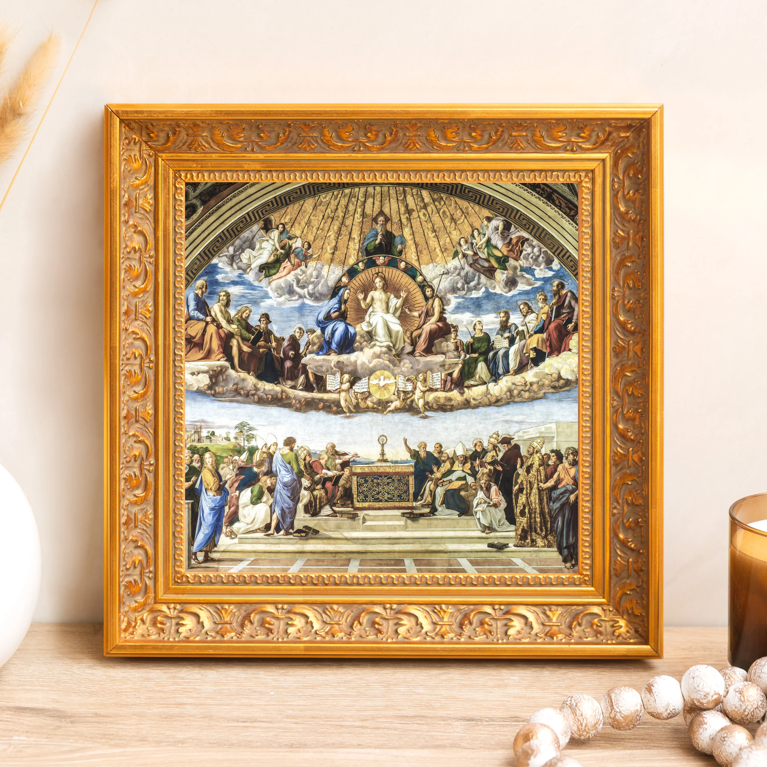 Disputation of the Holy Sacrament Framed Canvas - Sacred Mini Collection