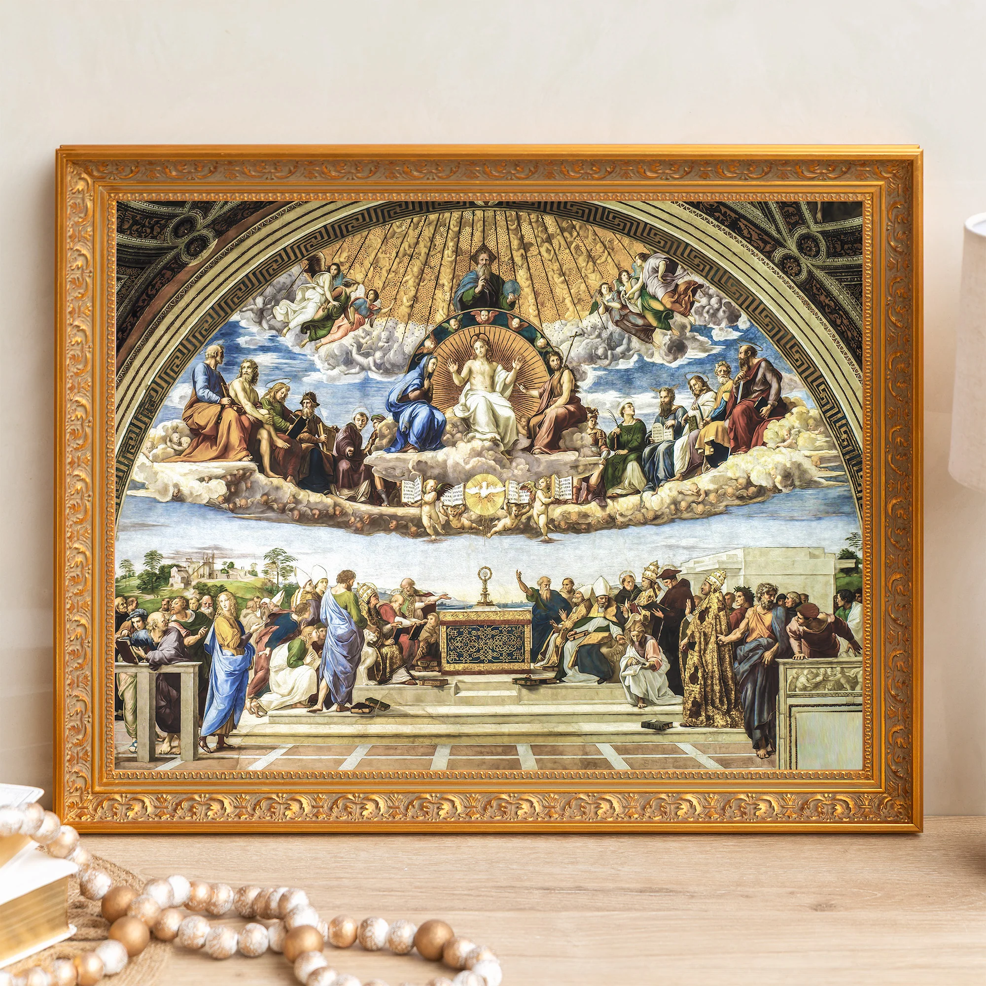 Disputation of the Holy Sacrament Framed Canvas - Sacred Signature Collection - Image 3