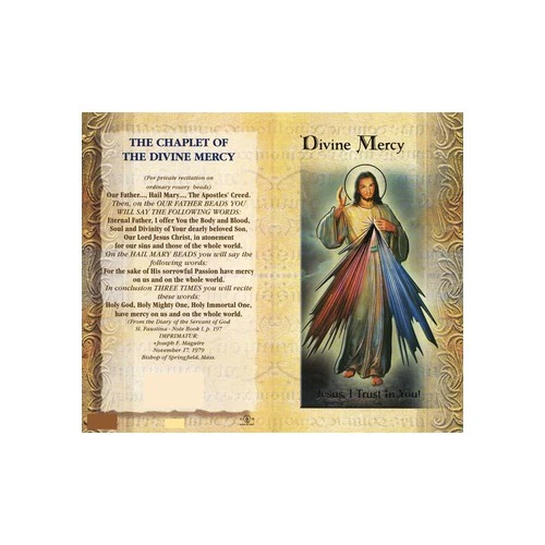 Divine Mercy (Chaplet) - Folded Prayer Card - Image 2