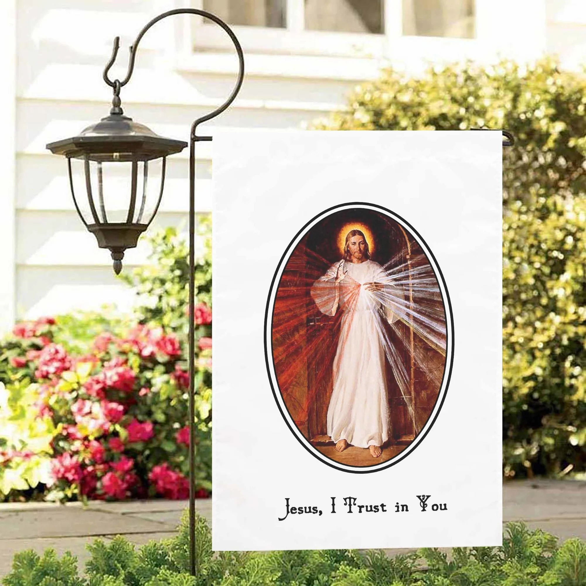 Divine Mercy Garden Flag