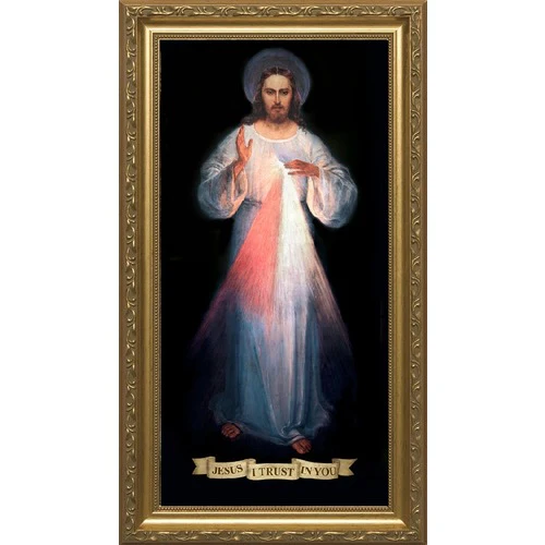 Divine Mercy in Ornate Gold Frame