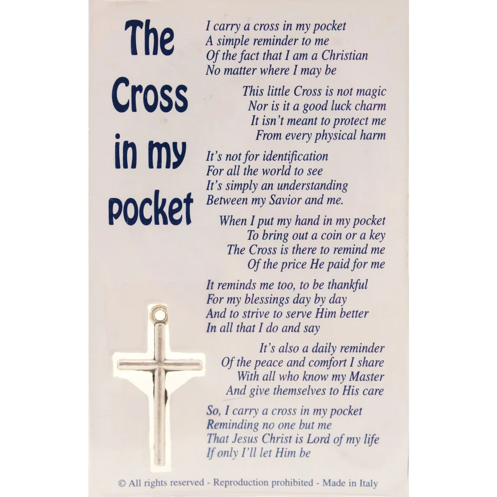 Divine Mercy Laminated Prayer Card with Crucifix - Image 2