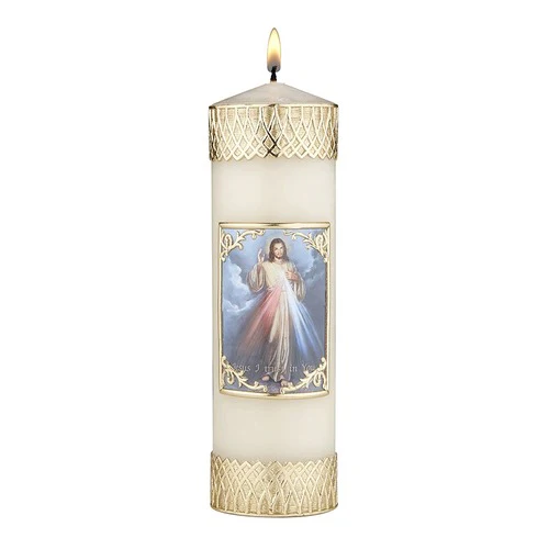 Divine Mercy Pillar Candle - Image 2