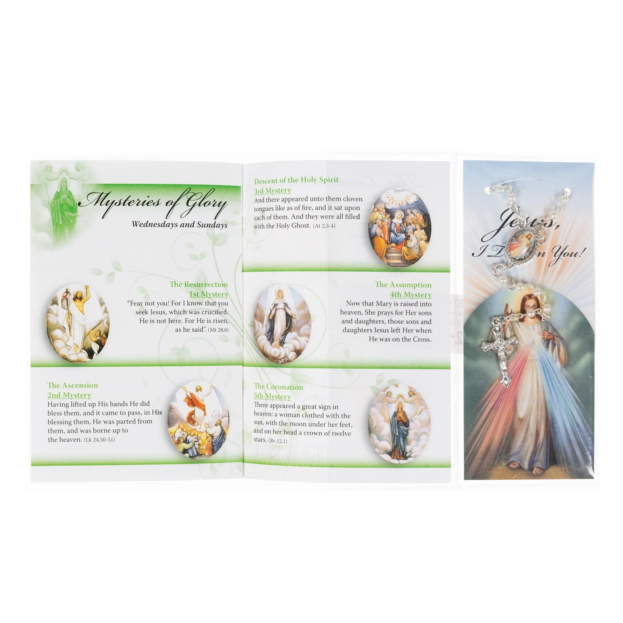 Divine Mercy Rosary, Rosary Booklet & Bookmark Set - Image 2