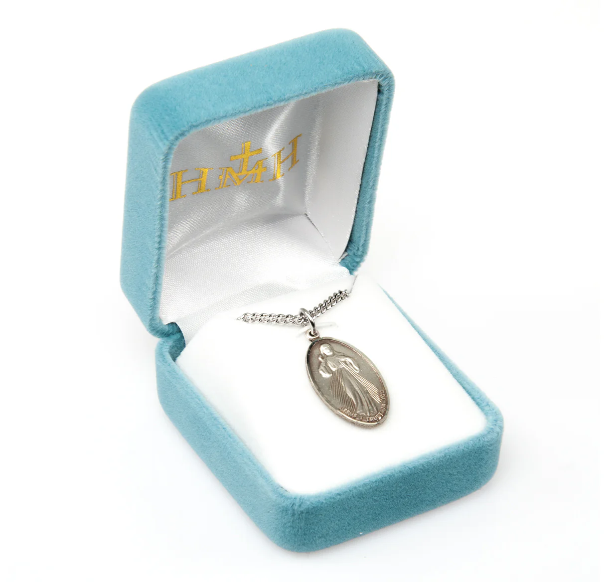 Divine Mercy & St. Faustina Sterling Silver Necklace - Image 3