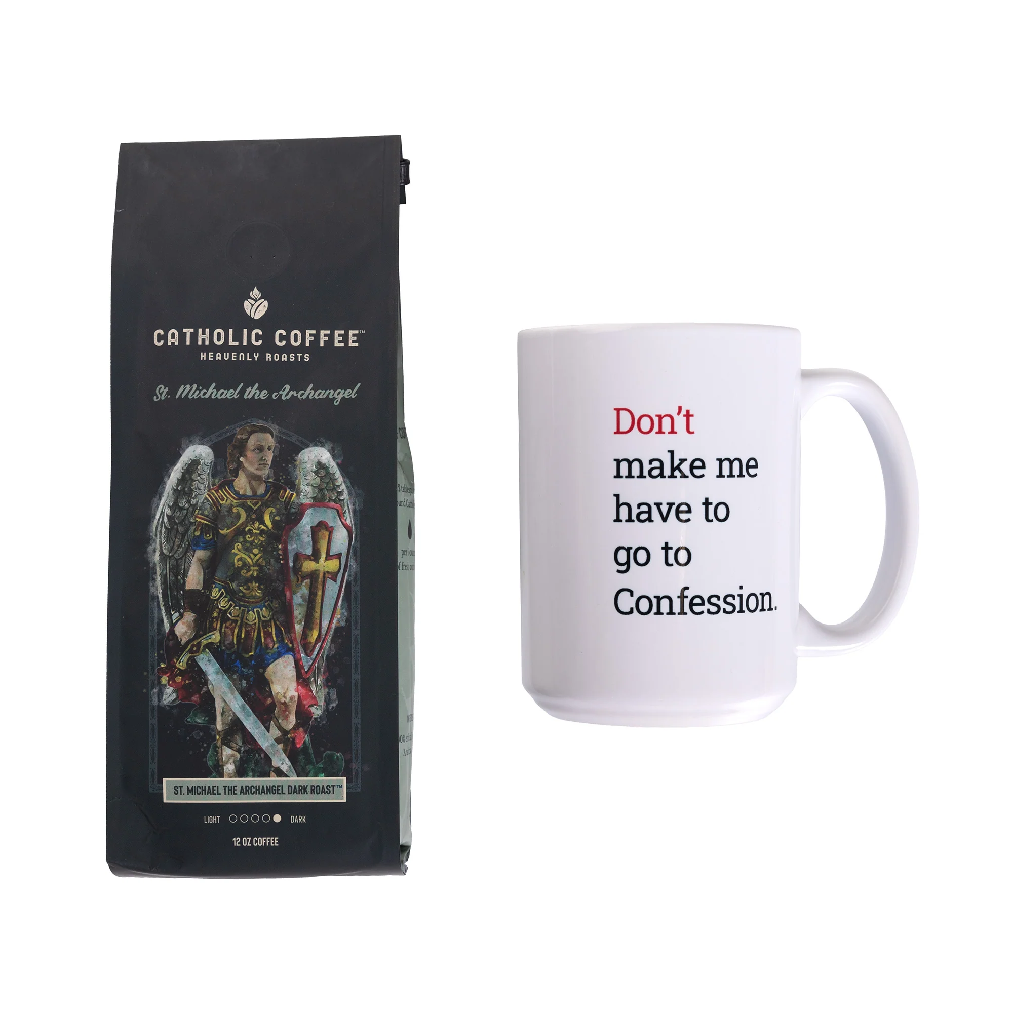 Don't Make Me Have to go to Confession Mug & Coffee Gift Set - Image 2