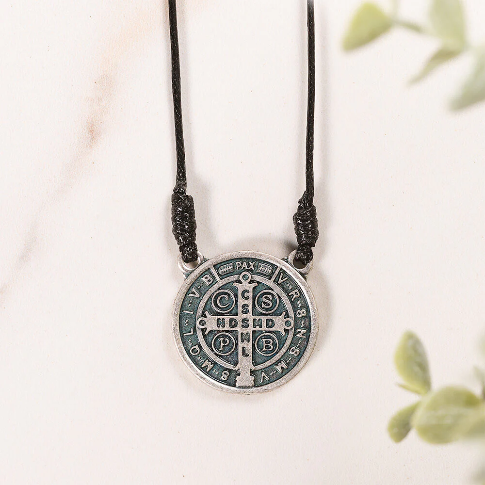 Dual Knot St. Benedict Corded Necklace - Image 2