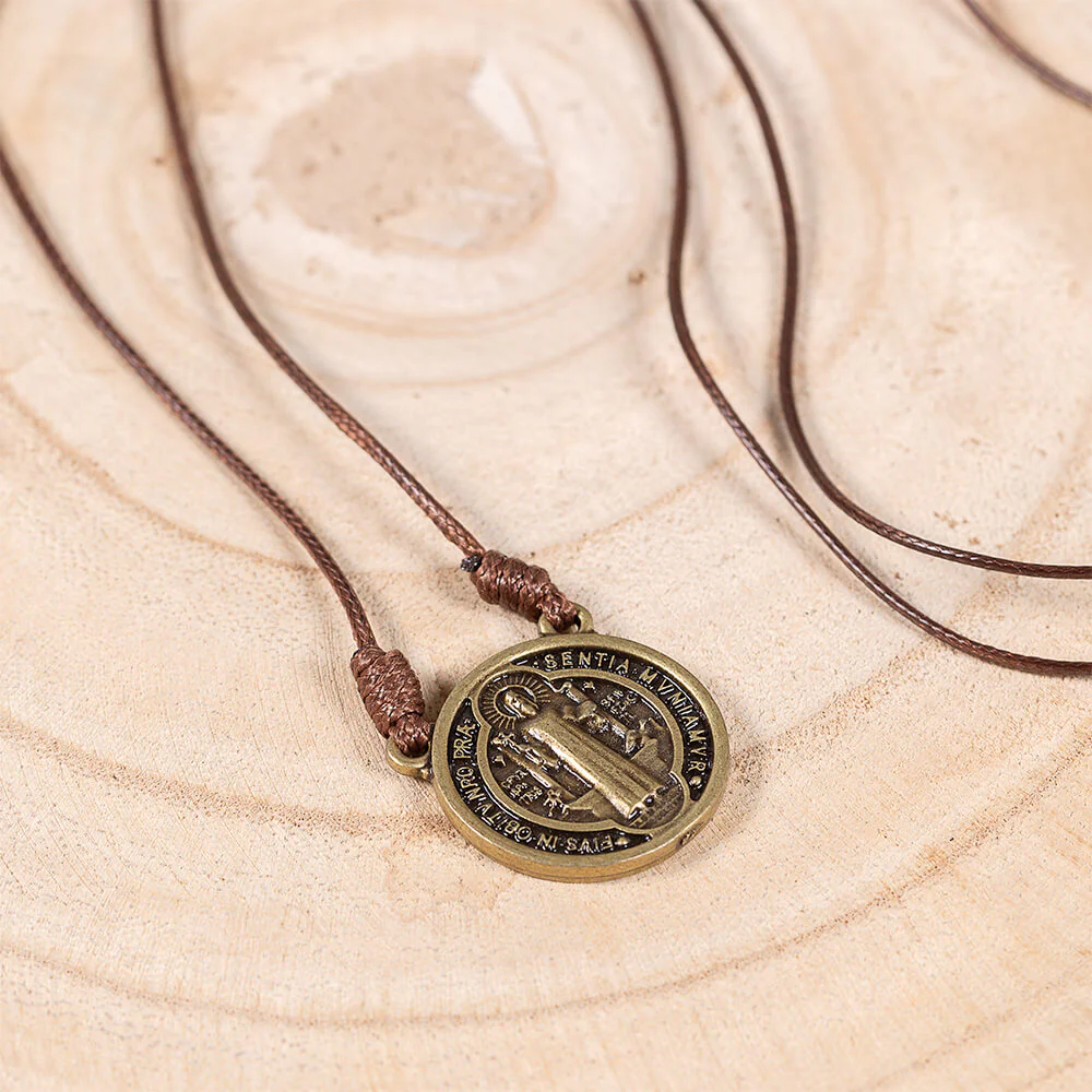 Dual Knot St. Benedict Corded Necklace - Image 7