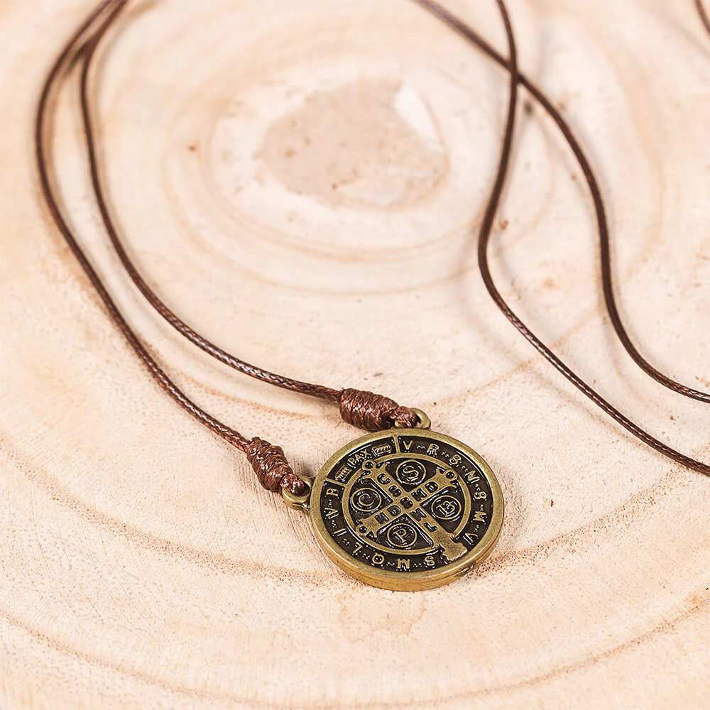 Dual Knot St. Benedict Corded Necklace - Image 8