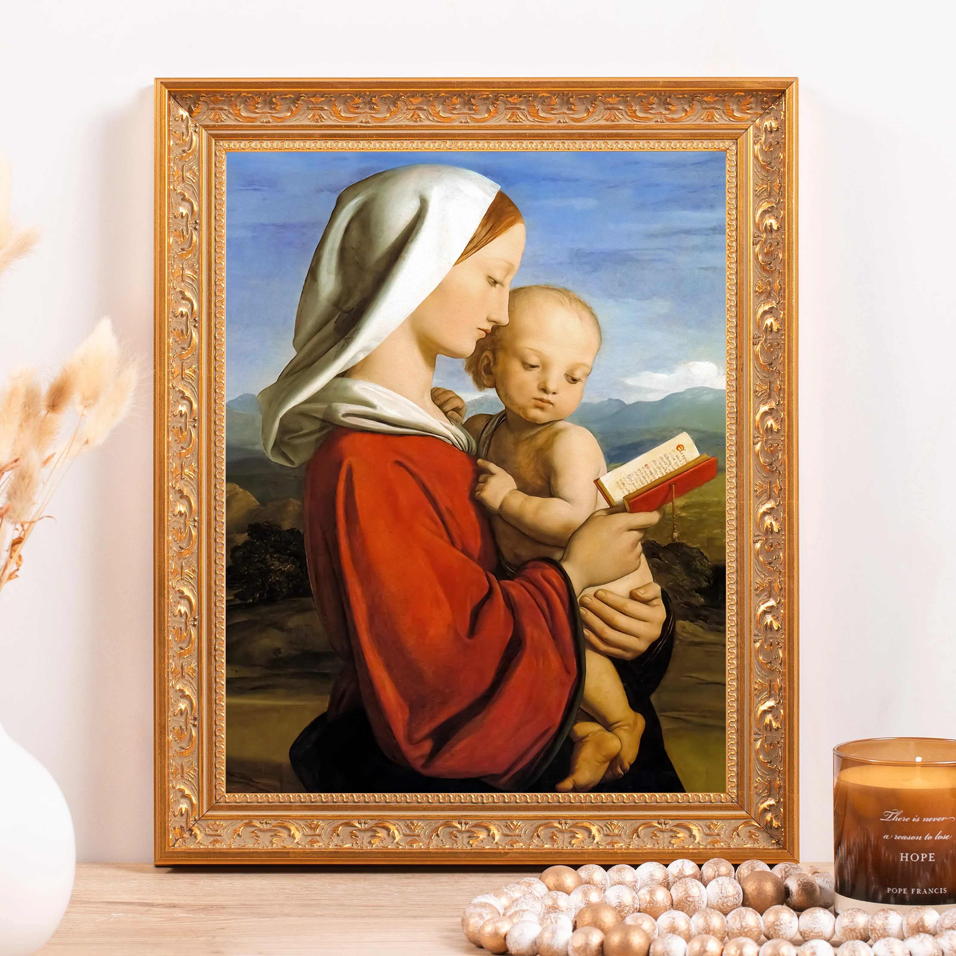 Dyce's Virgin & Child Framed Canvas - Sacred Classics Collection - Image 3