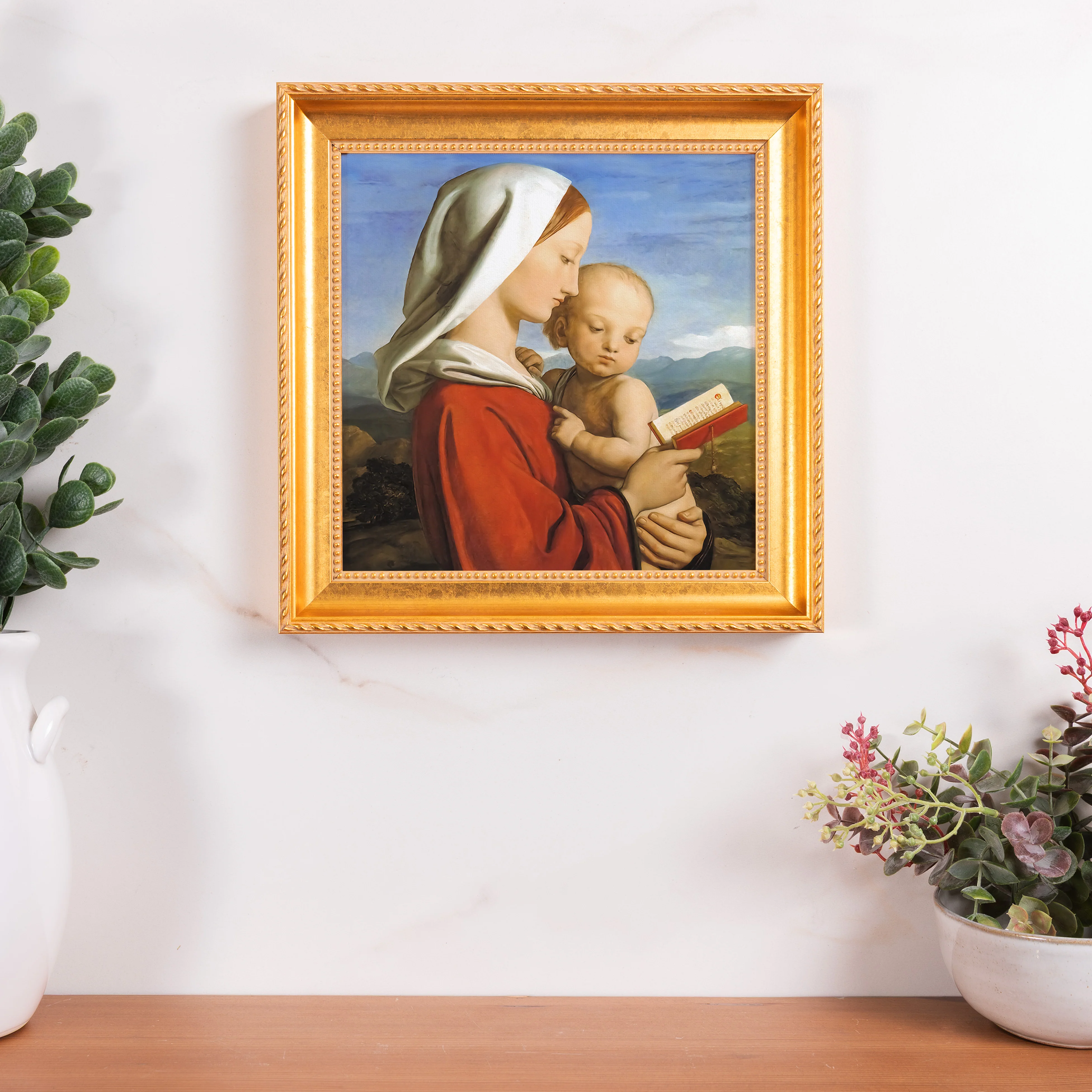 Dyce's Virgin & Child Framed Canvas - Sacred Mini Collection - Image 4