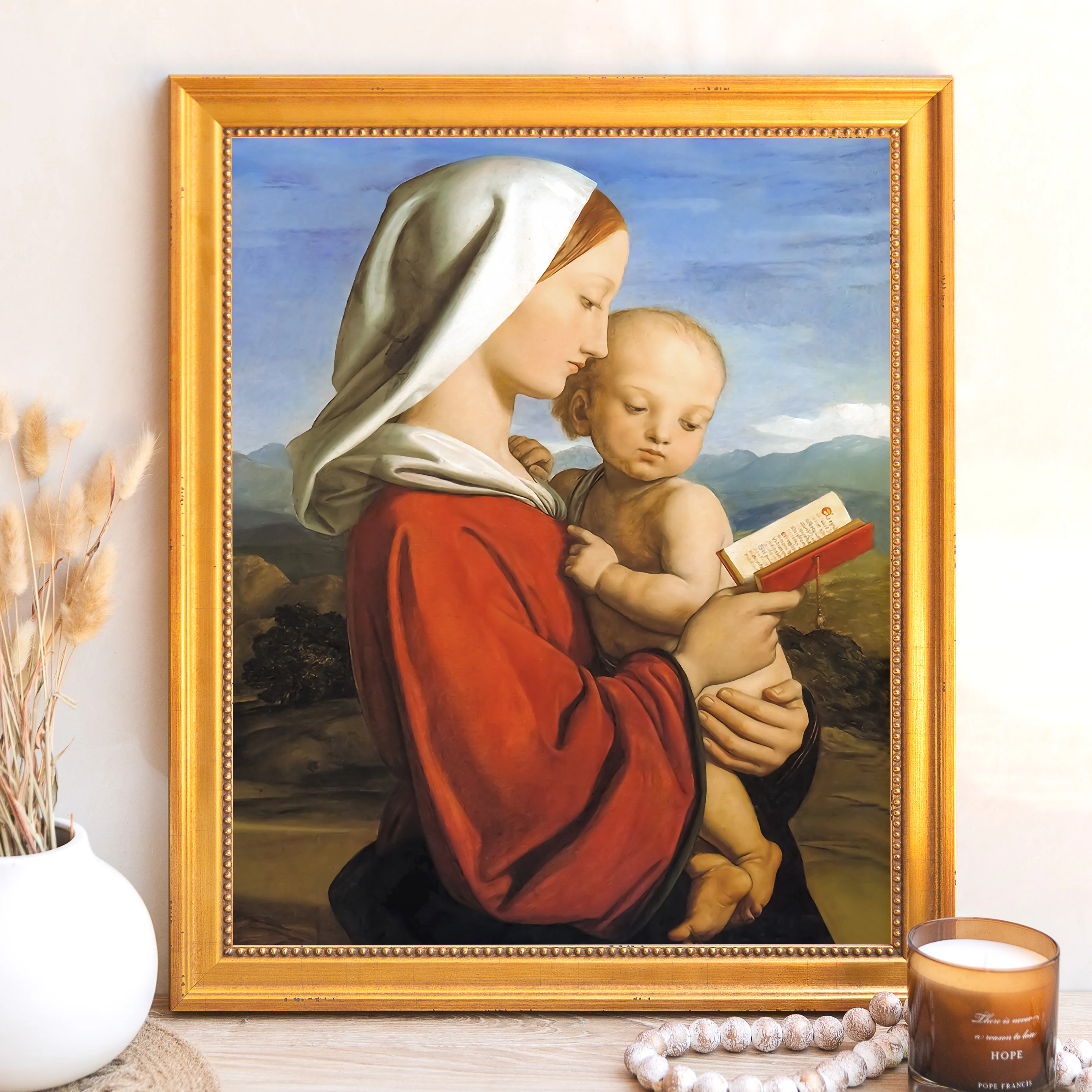 Dyce's Virgin & Child Framed Canvas - Sacred Signature Collection