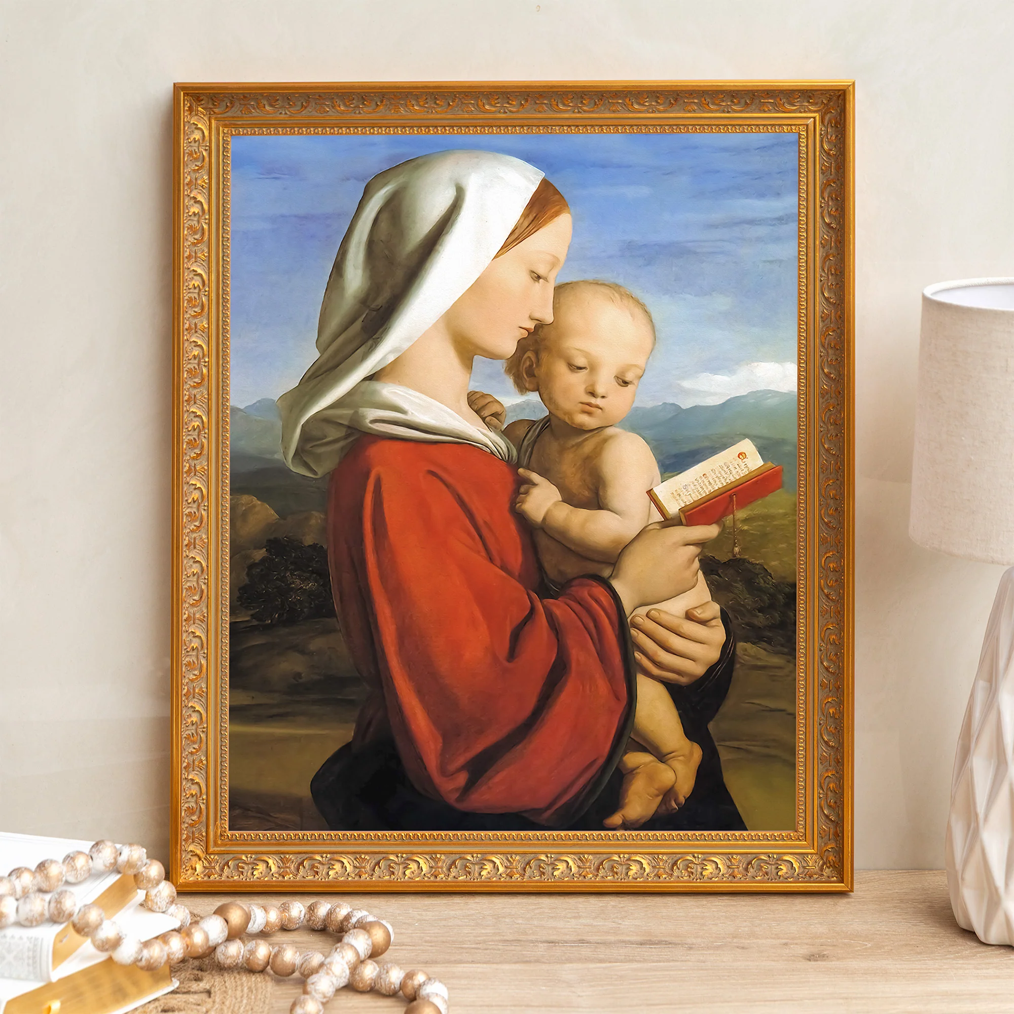 Dyce's Virgin & Child Framed Canvas - Sacred Signature Collection - Image 3