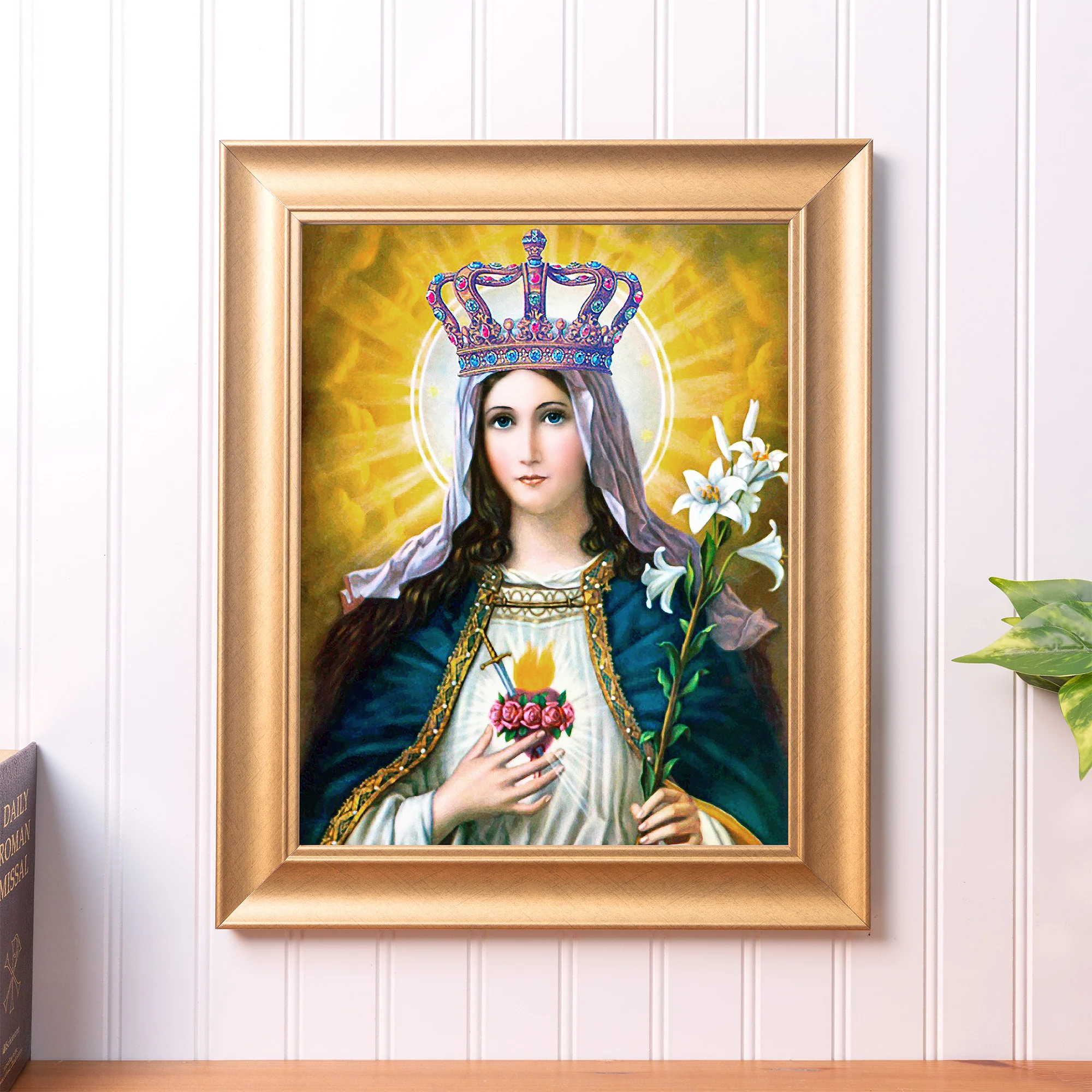 Eastern Influence Immaculate Heart Gold Framed Print - Multiple Sizes - Image 3