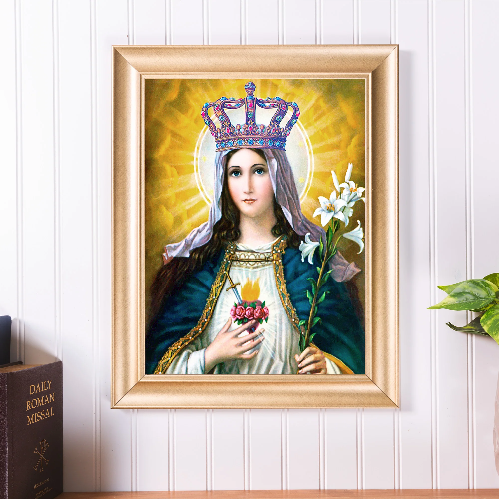 Eastern Influence Immaculate Heart Gold Framed Print - Multiple Sizes - Image 4
