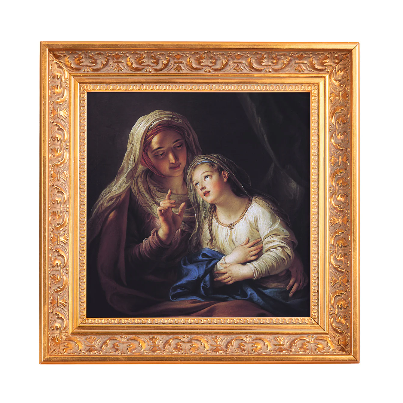 Education of the Virgin Framed Canvas - Sacred Mini Collection - Image 3