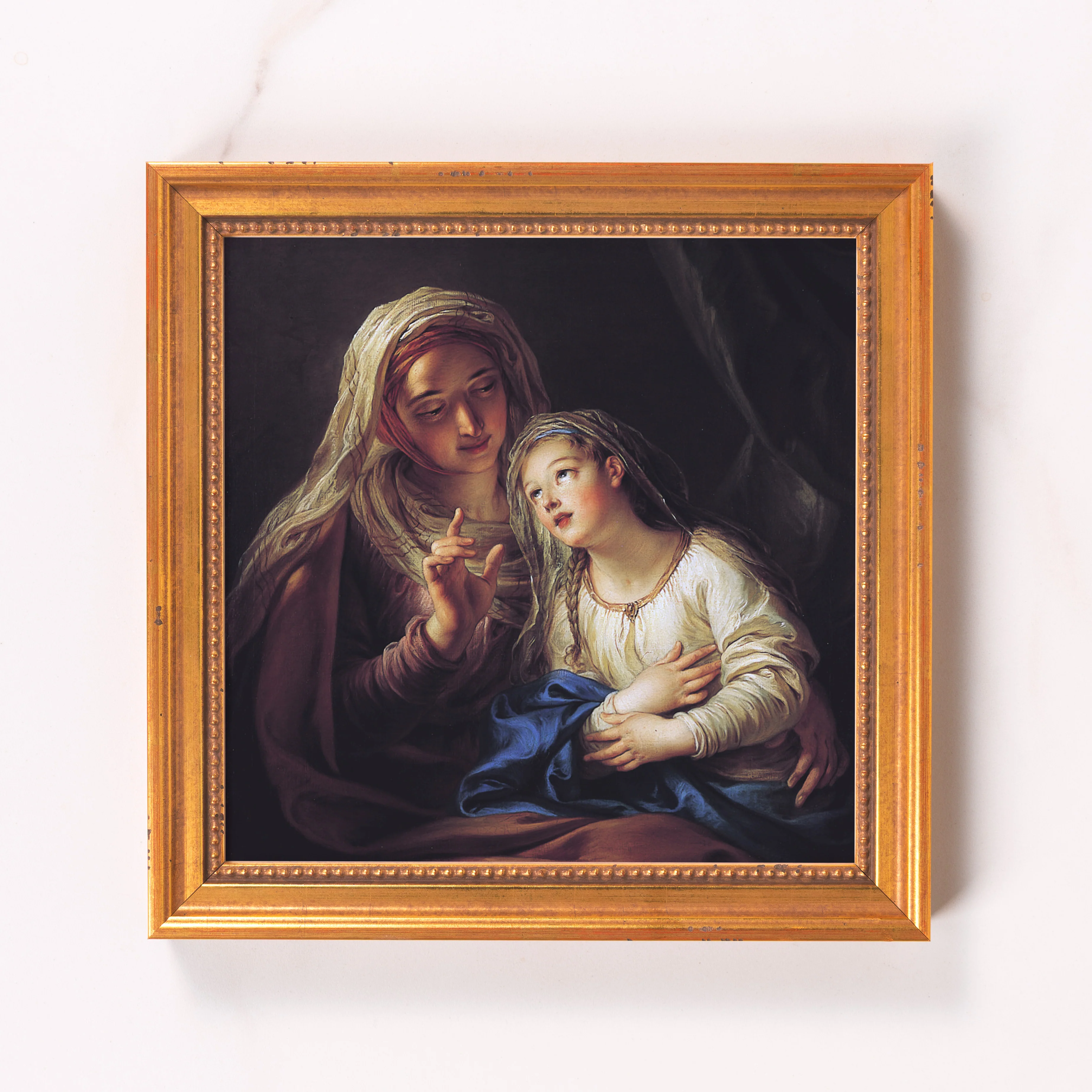 Education of the Virgin Framed Canvas - Sacred Mini Collection - Image 5