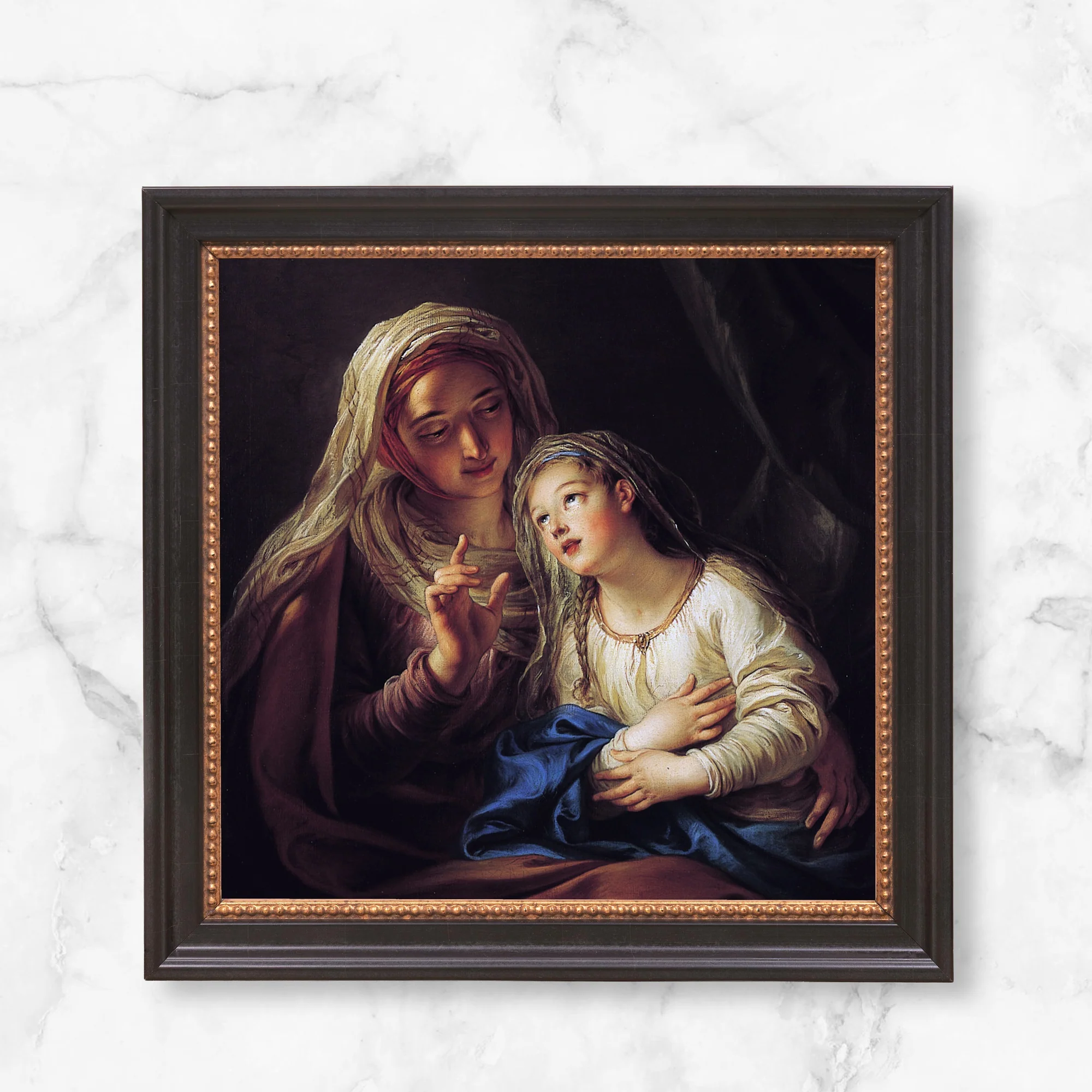Education of the Virgin Framed Canvas - Sacred Mini Collection - Image 8