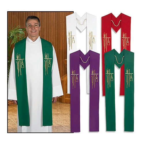 Embroidered Alpha Omega Stole - Image 2