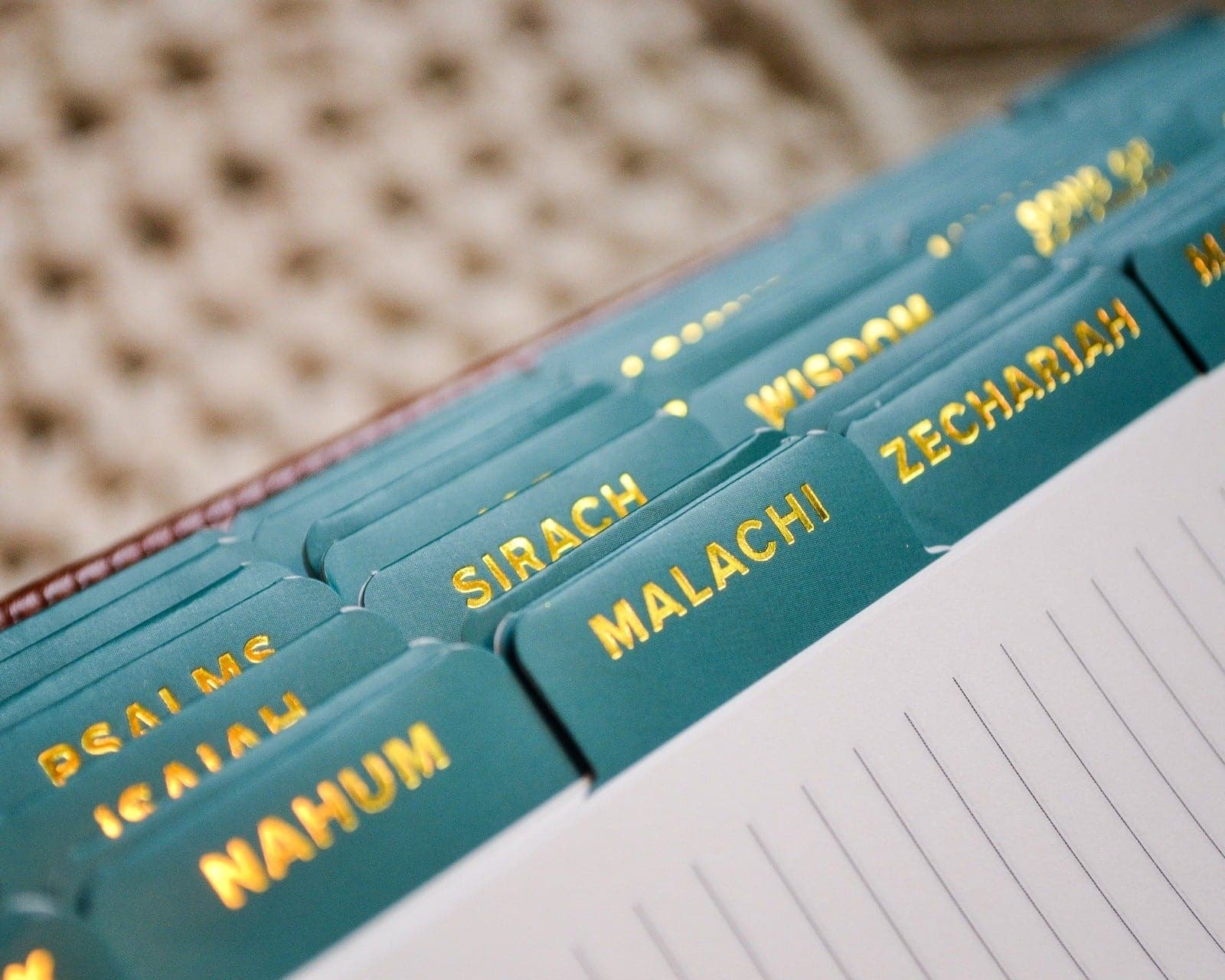 Emerald and Gold Catholic Bible Tabs - Image 3