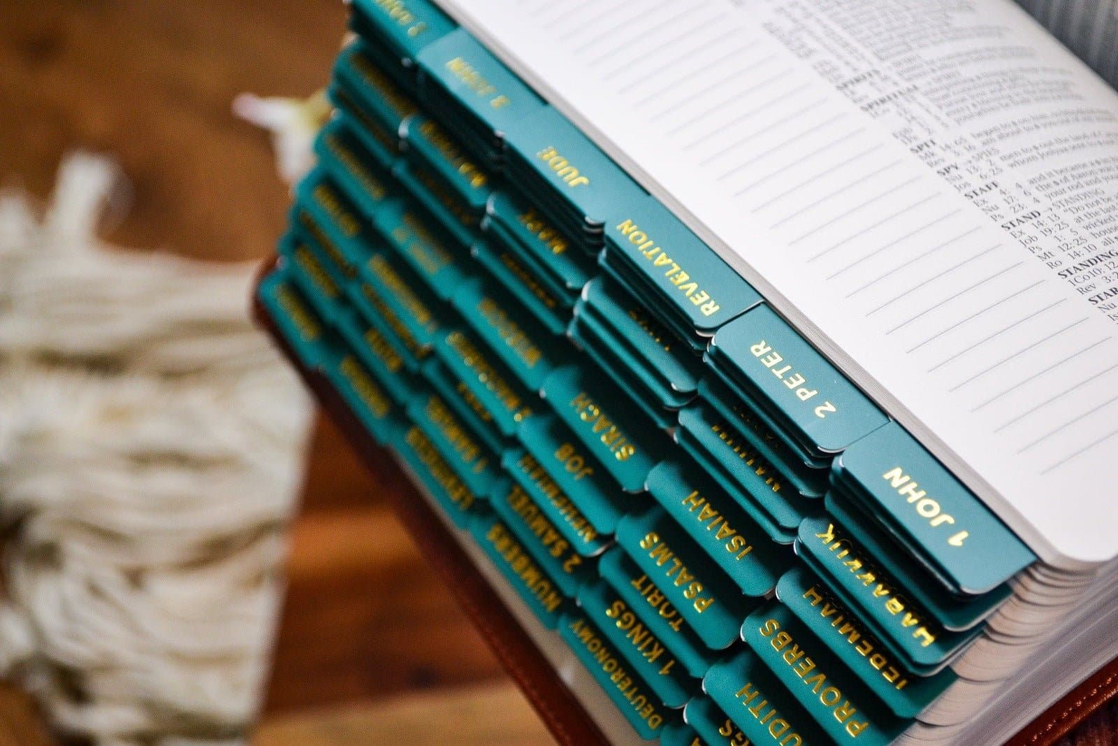 Emerald and Gold Catholic Bible Tabs - Image 5