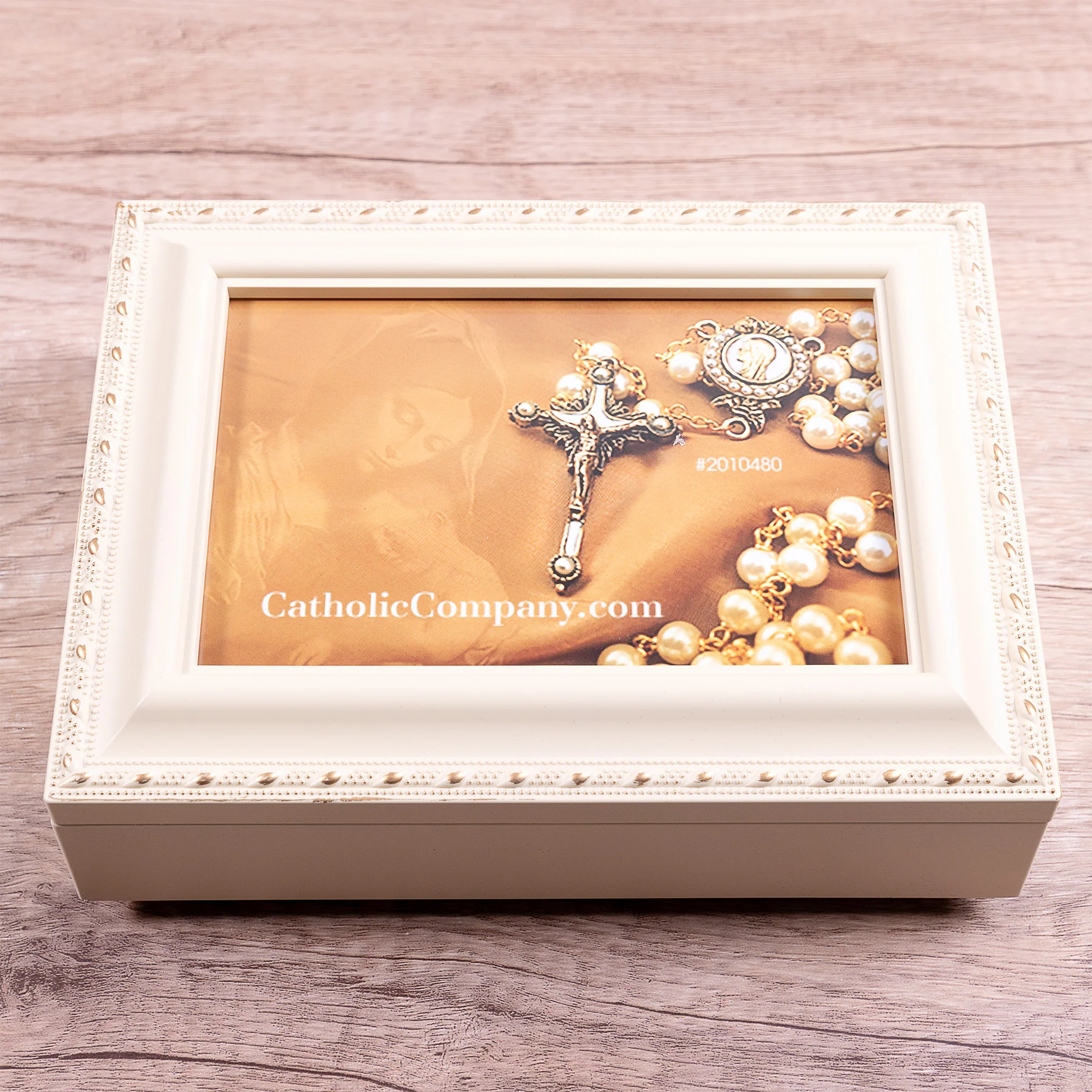 Engraved Baptism Frame Keepsake Music Box - Image 4
