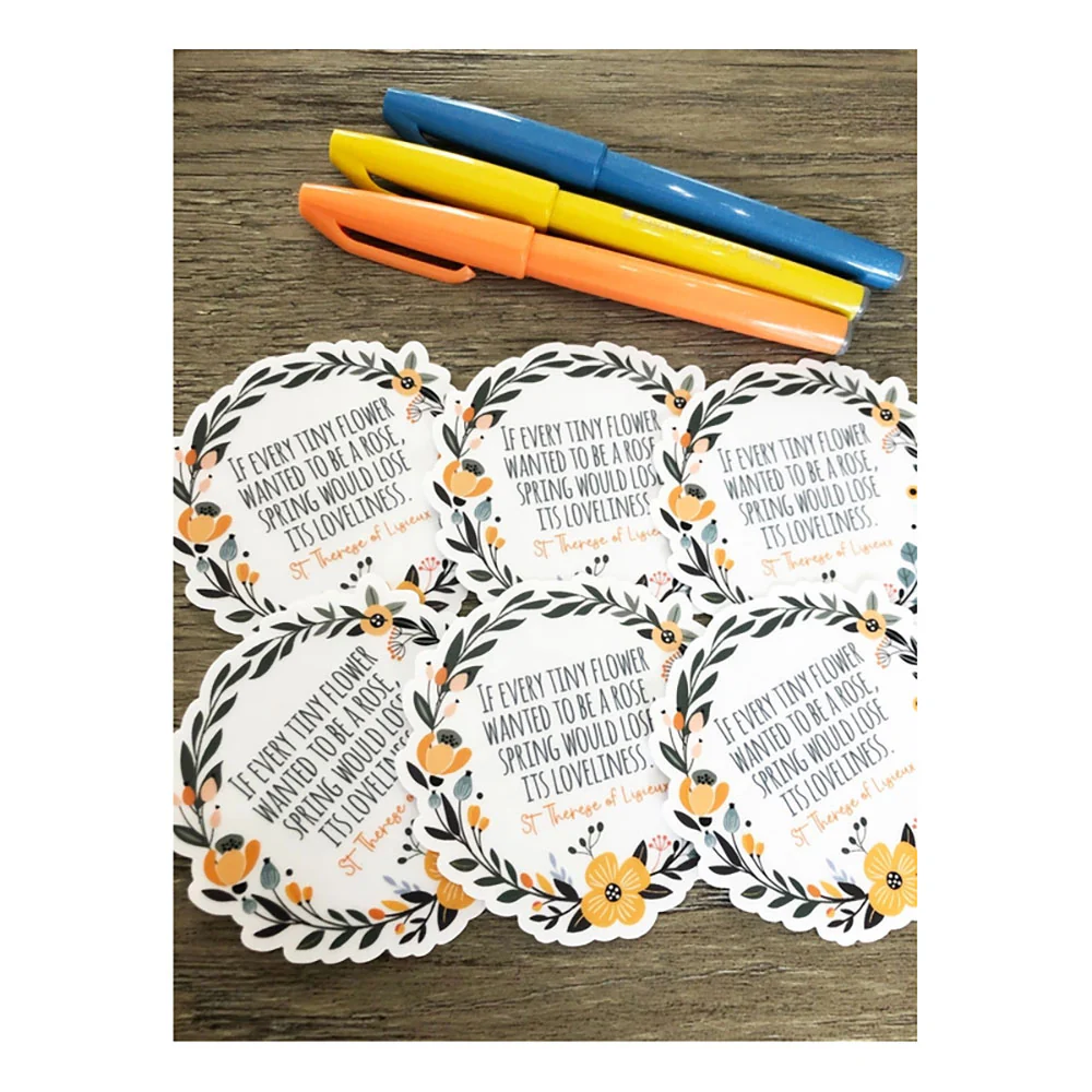 Every Tiny Flower St. Therese Vinyl Sticker